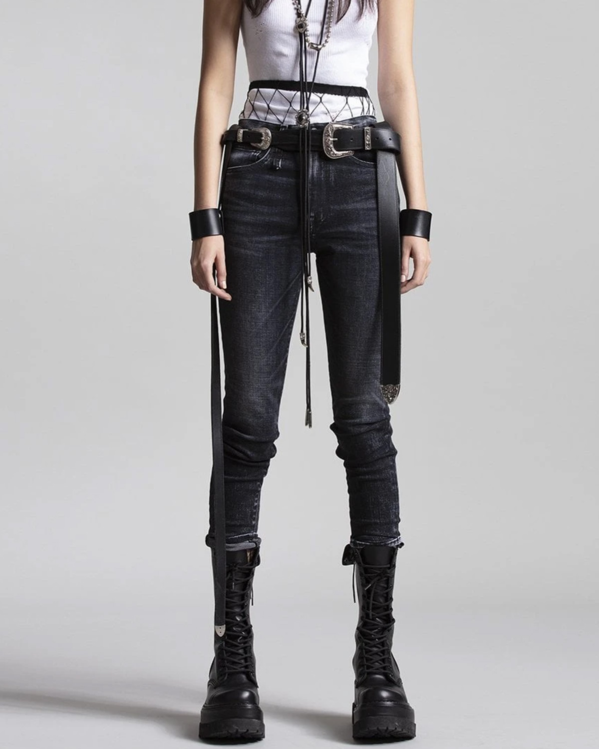 Image du produit R13 Denim Collection High Rise Skinny - Morrison Black - 3