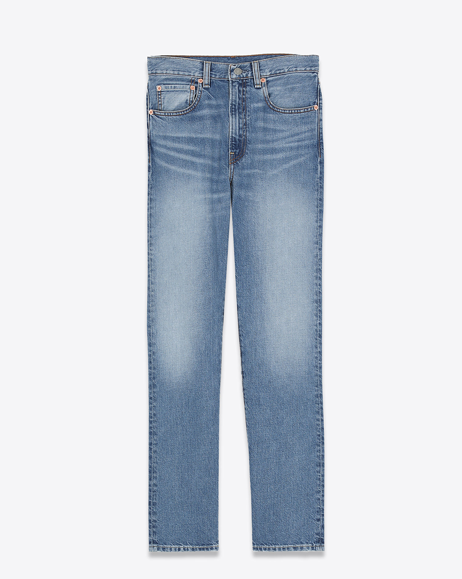 Jean taille haute boyfriend bleu ciel Skim Sophie Denimist. Face.