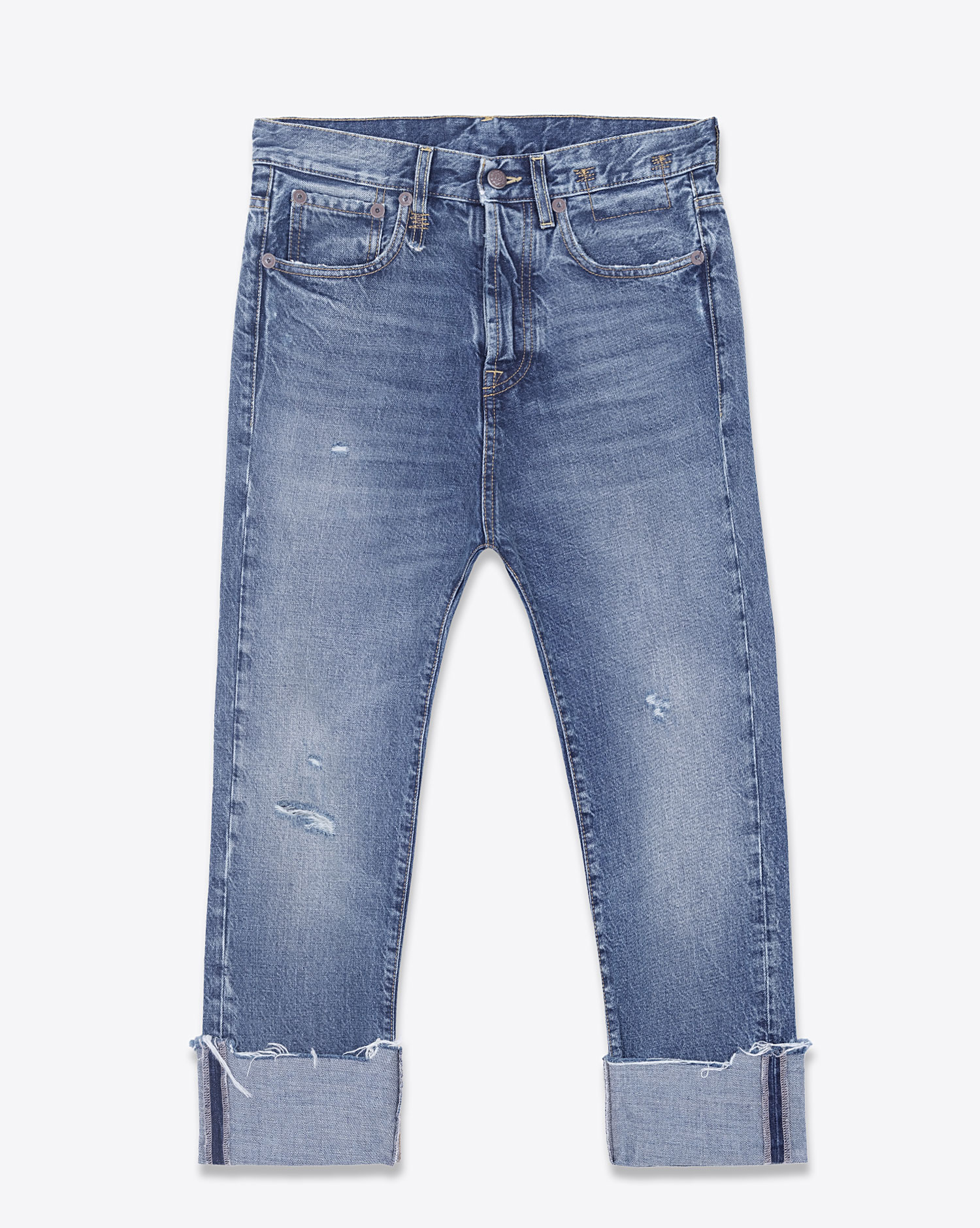 R13 Jean Tailored Drop – Stone Washed Léopard