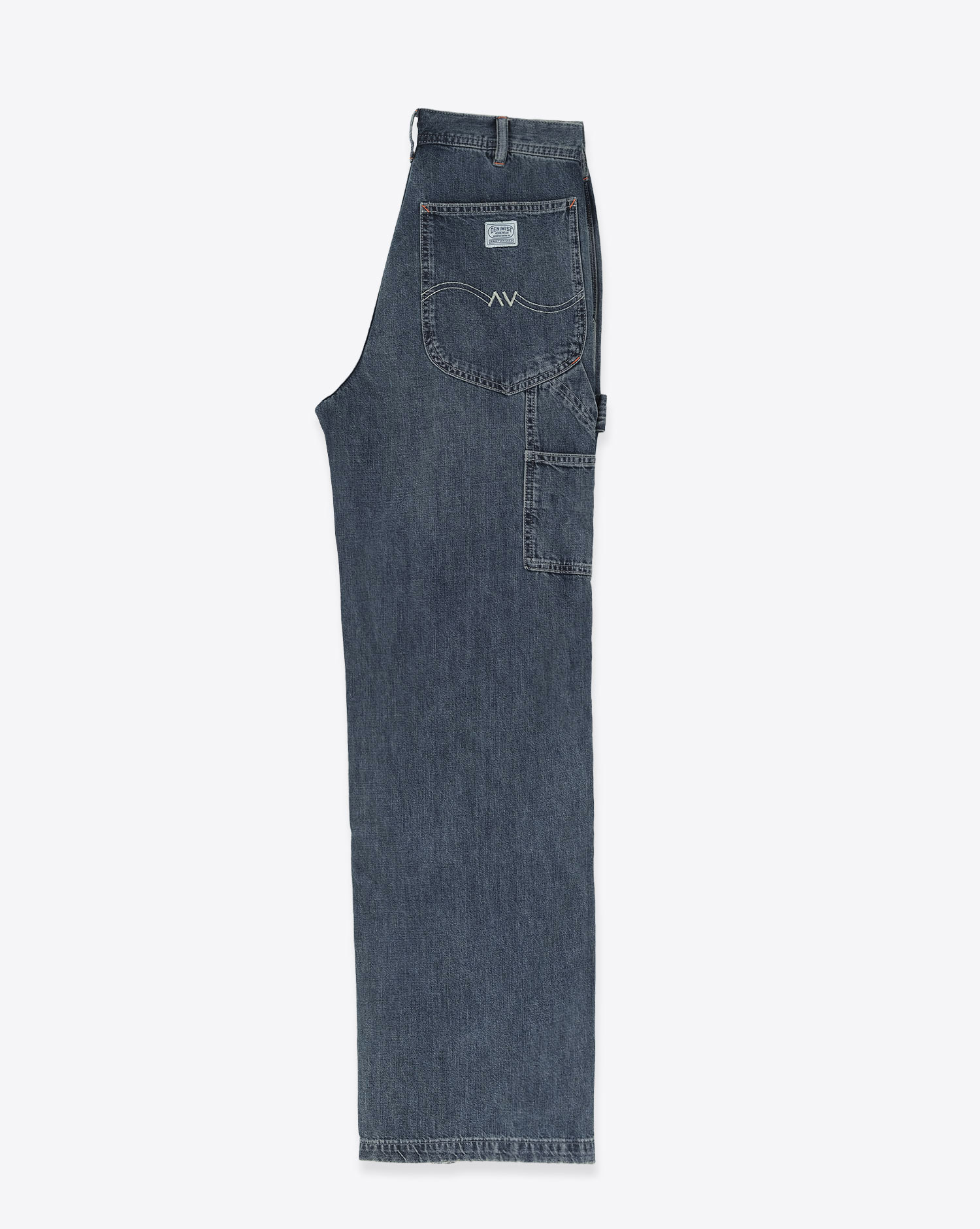 Jean large en toile denim bleu Carpenter Teri Denimist. Profil.