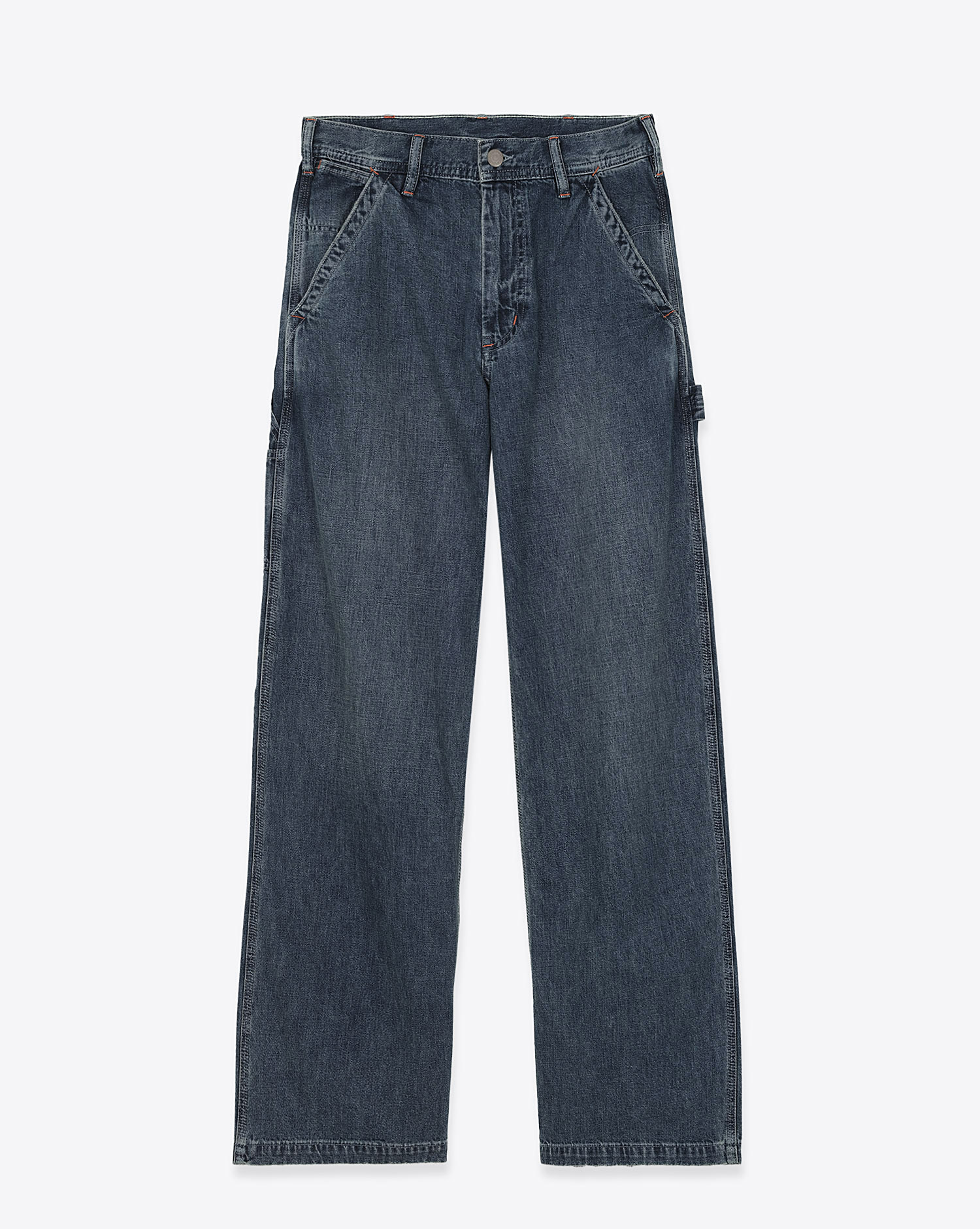 Produit Jean large en toile denim bleu Carpenter Teri Denimist. Face.