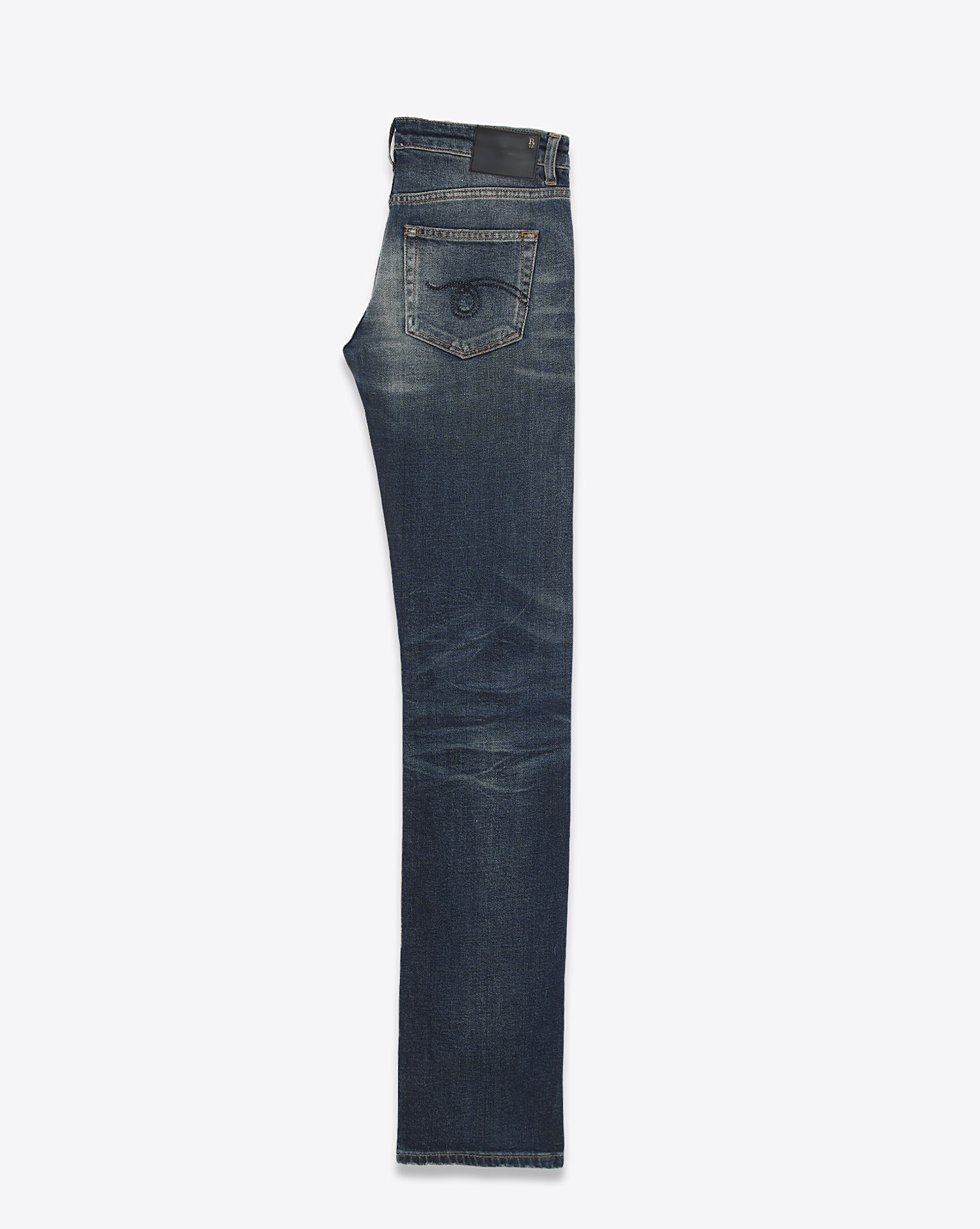 Jean R13 Denim Tobi Slim en toile denim bleue 