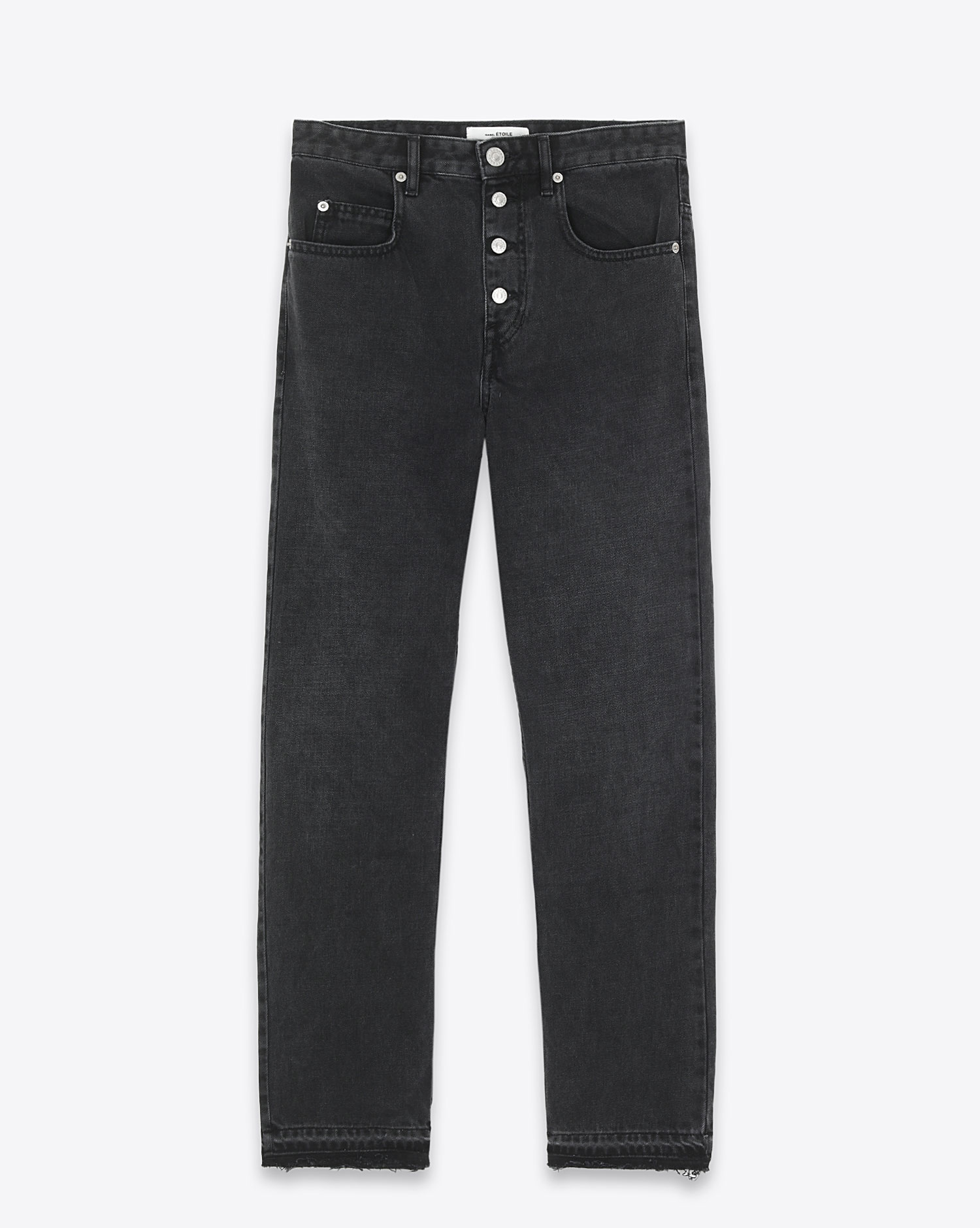 Jeans boutons apparents Belden faded black Isabel Marant Etoile 