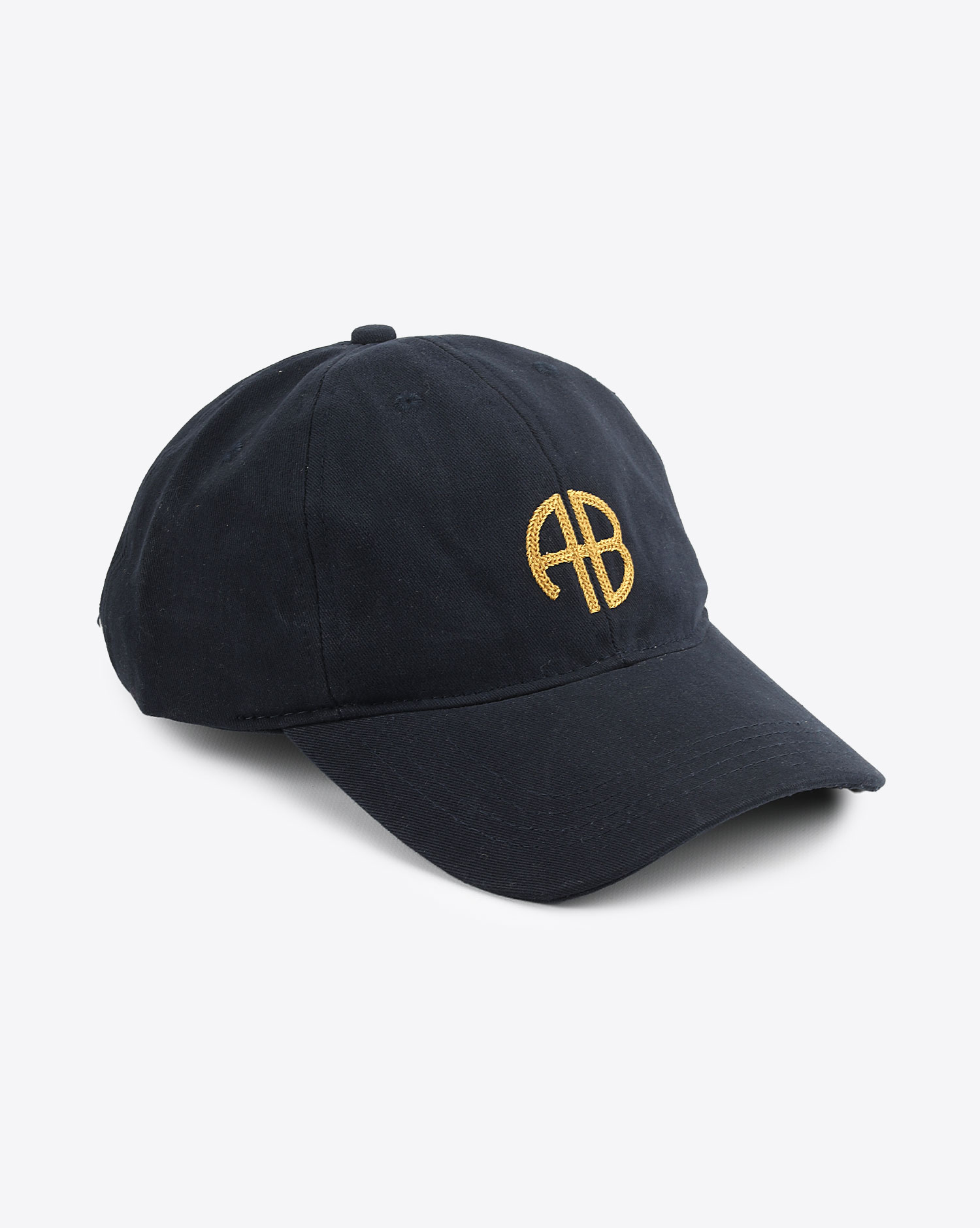 Casquette Jeremy Anine Bing en toile marine logo AB brodé. Face.