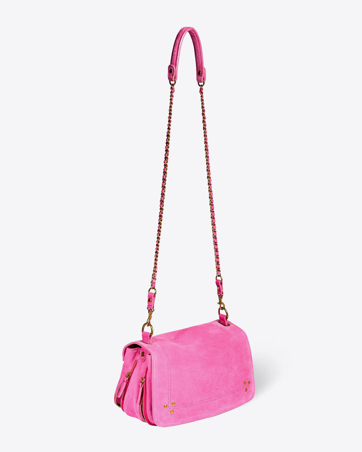 Jérôme Dreyfuss Sac Bobi Split Calfskin Rose Shocking