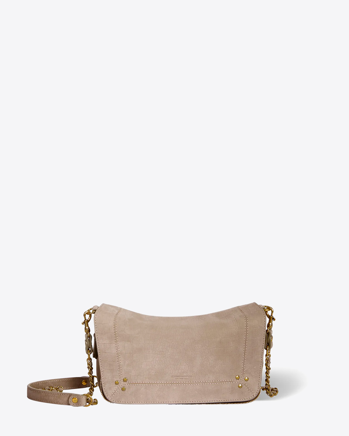 Jérôme Dreyfuss Sac Bobi S Taurillon Croco Stone.