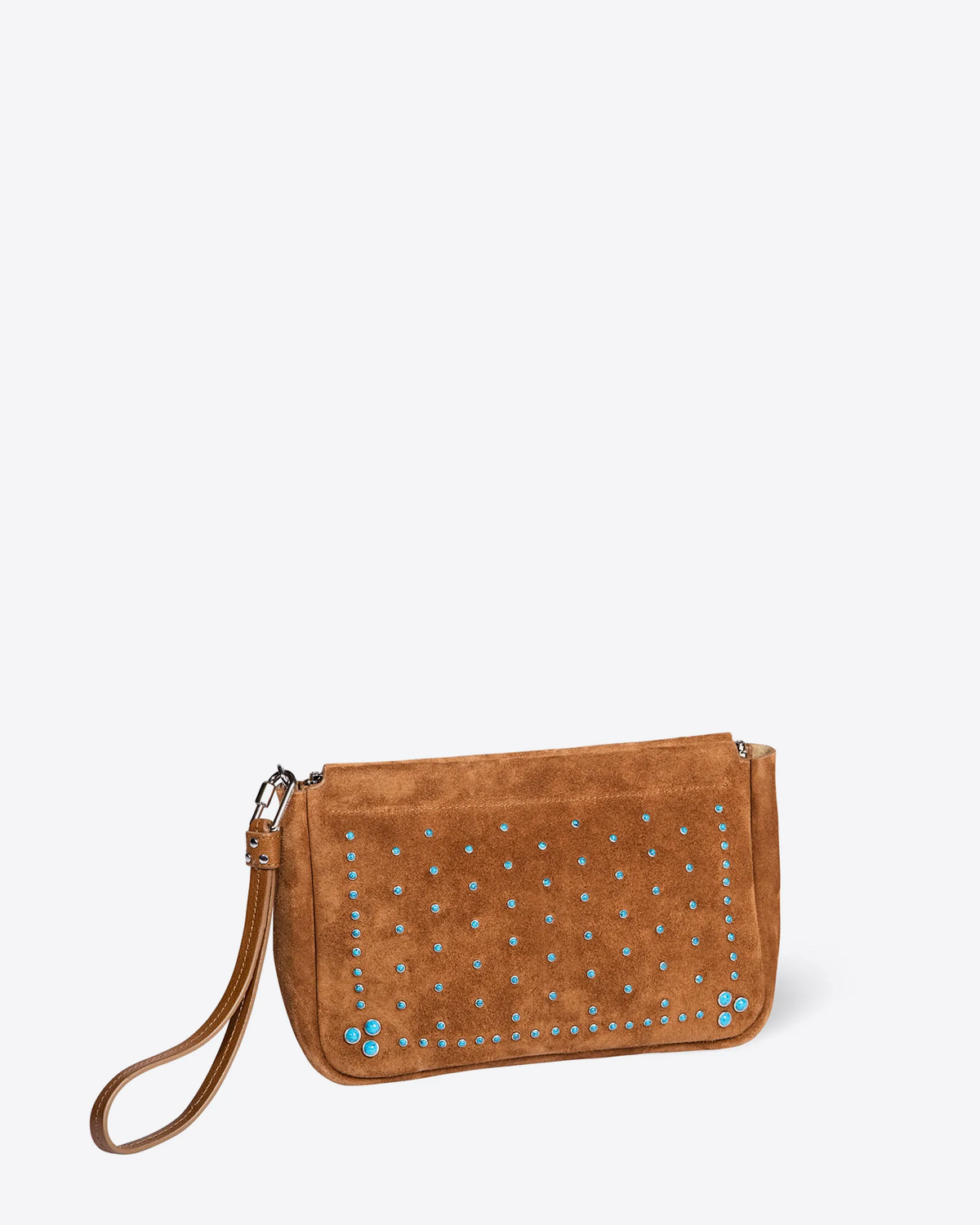 Pochette Clap L  Jérôme Dreyfuss Split Calsfkin Taos Turquoise