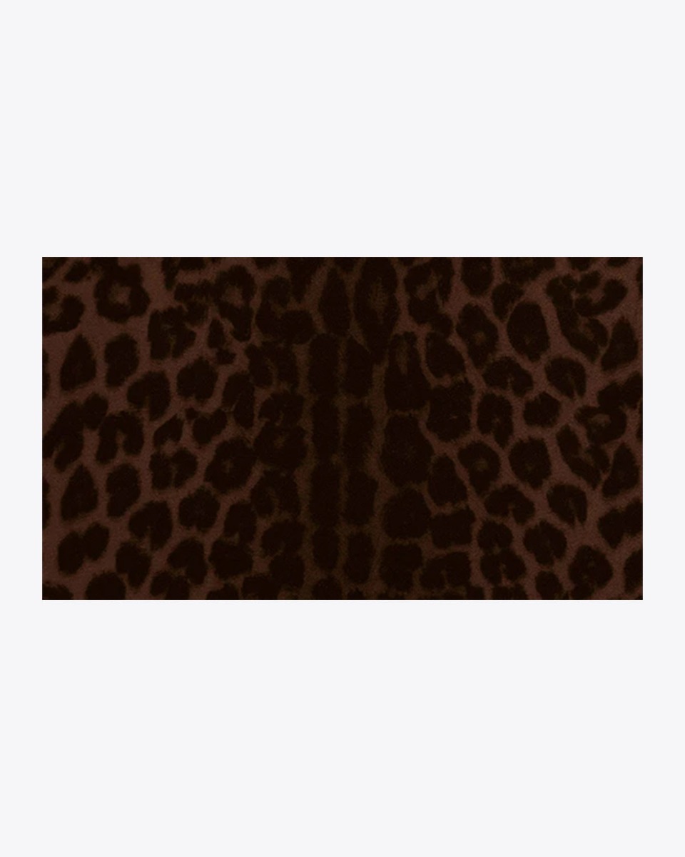 Cuir suédé imprimé léopard naturel.