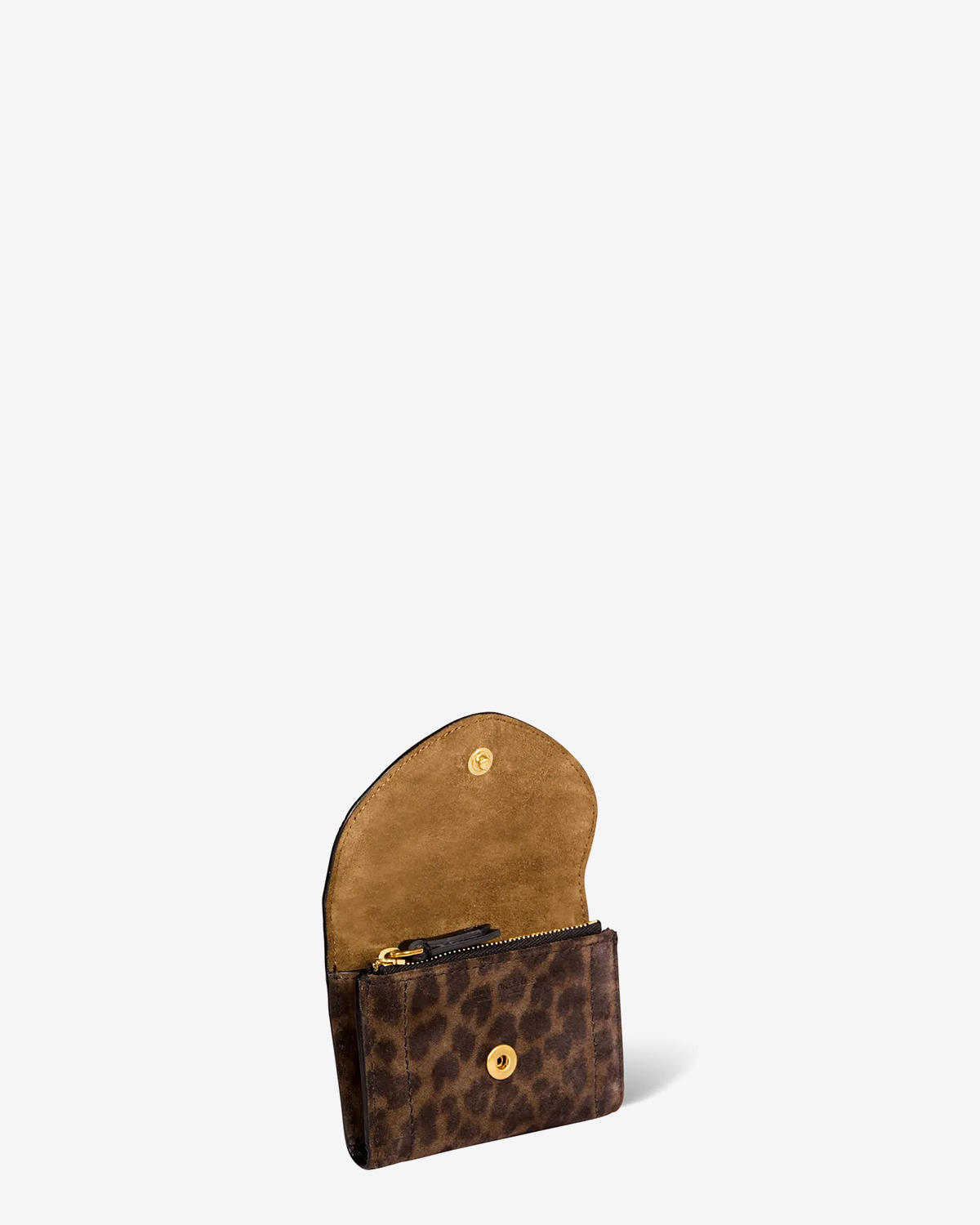 Produit Jérôme Dreyfuss Portefeuille Helmut PM Croûte Velours Léopard Kaki 