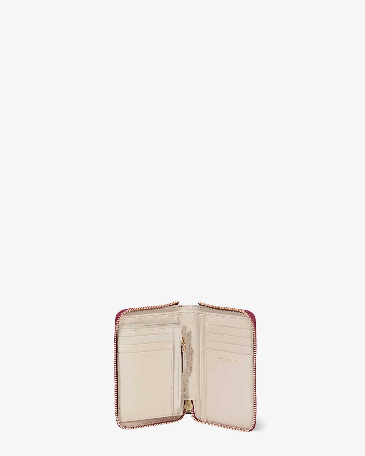  Jérôme Dreyfuss Portefeuille Julien en cuir rose. 
