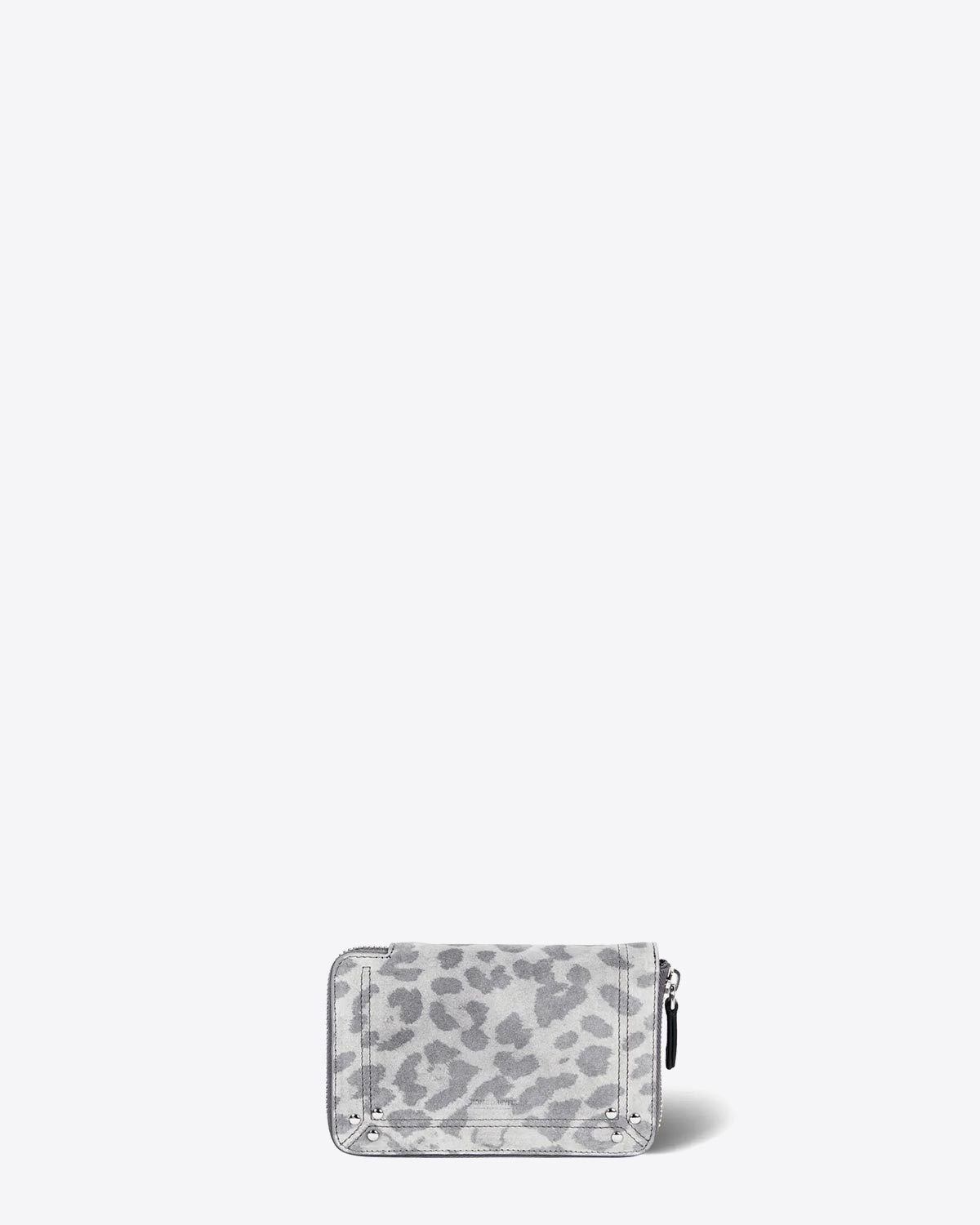 Jérôme Dreyfuss Portefeuille Julien Split Suede Léopard Gris