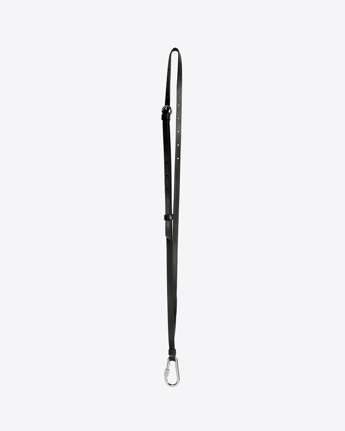 Produit Lien Jitoumi Jérôme Dreyfuss en cuir noir finition silver. 
