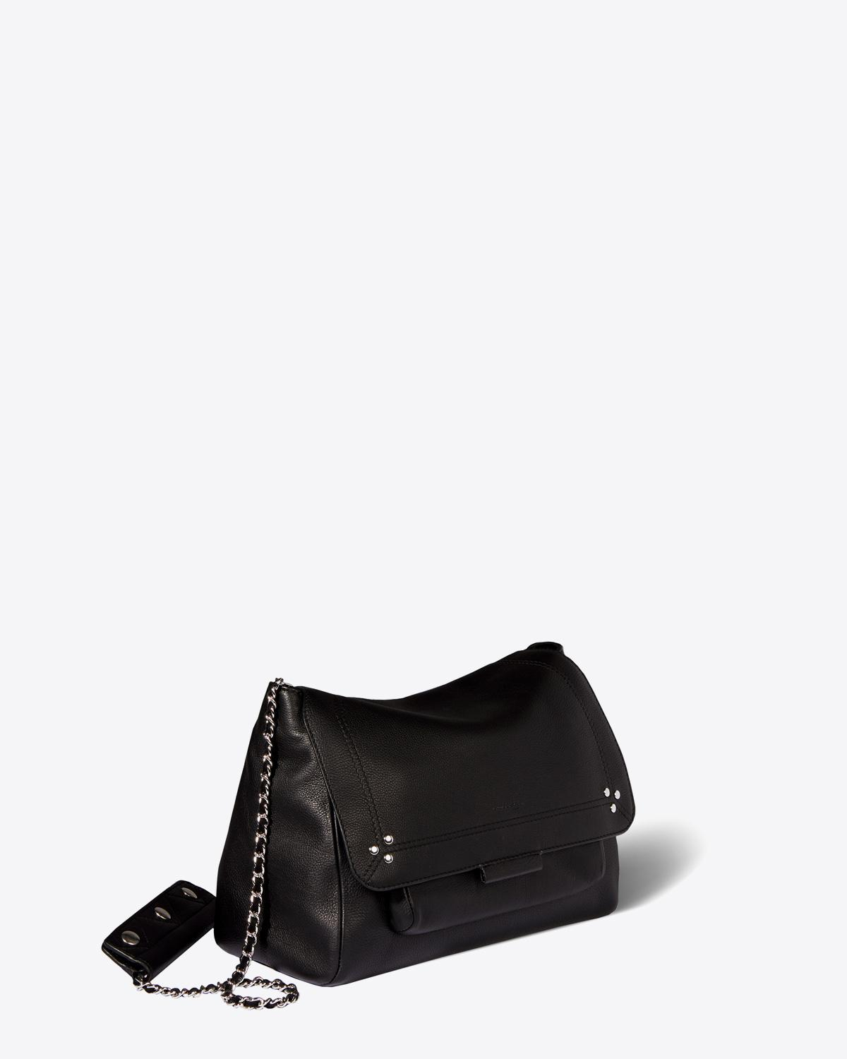 Image du produit Jérôme Dreyfuss Sac Lulu L – Cuir Veau Noir Silver - 3