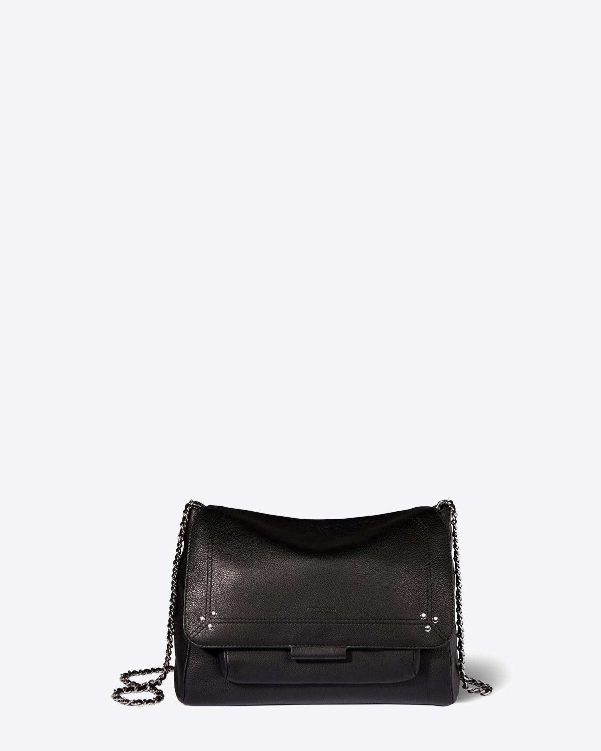 Image du produit Jérôme Dreyfuss Sac Lulu L – Cuir Veau Noir Silver - 4