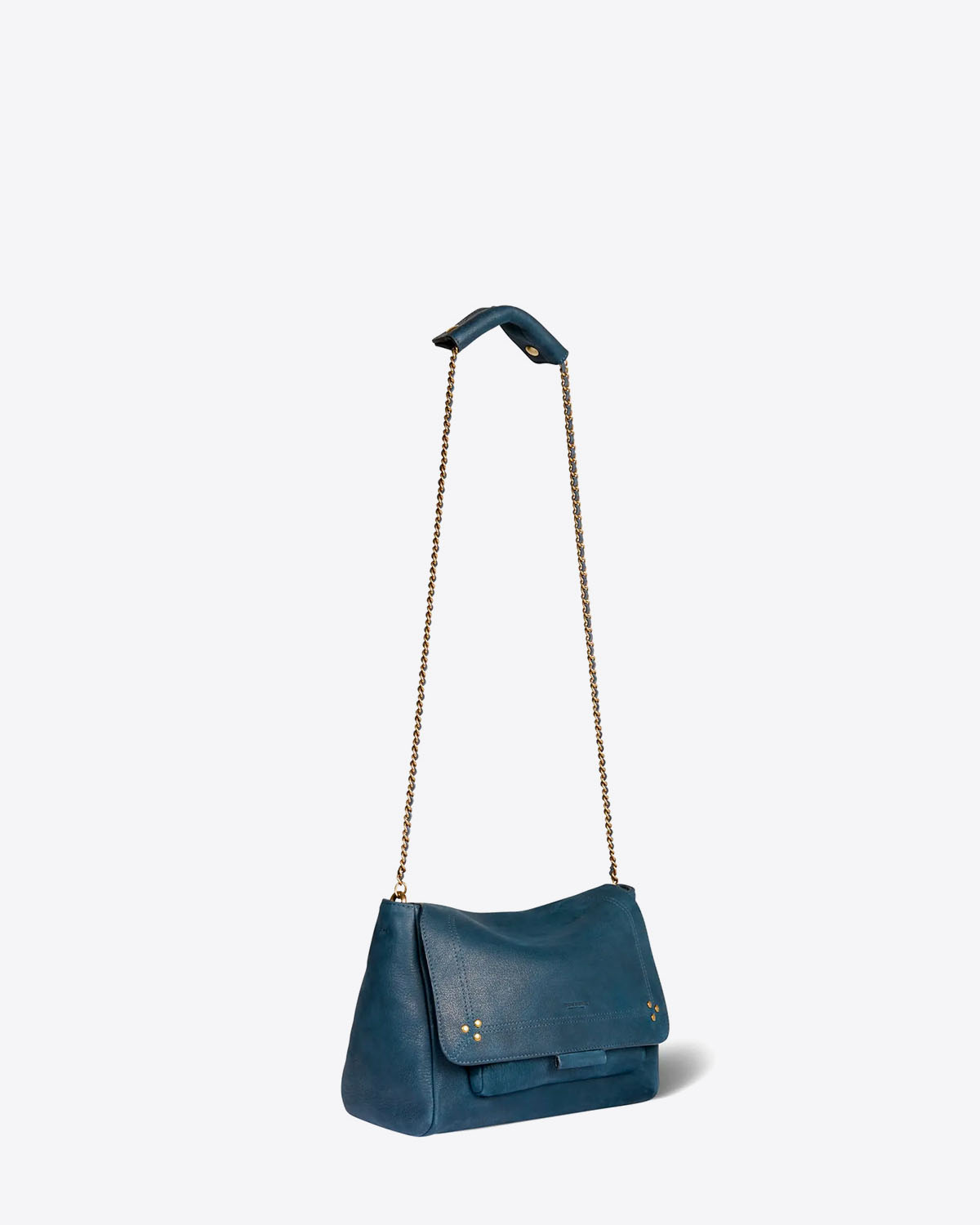 Jérôme Dreyfuss Sac Lulu L Chèvre Noircie Night Blue 