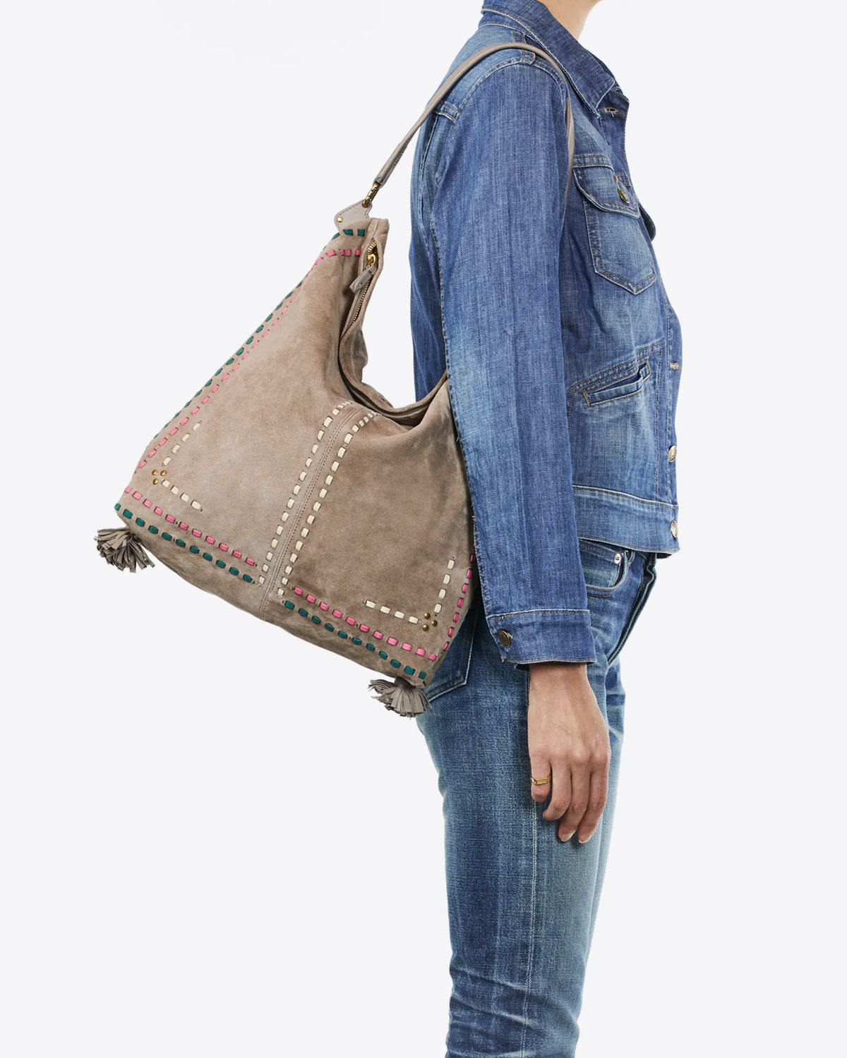 Sac Paul Cabas Split Calfskin Sashiko Coconut Jérôme Dreyfuss