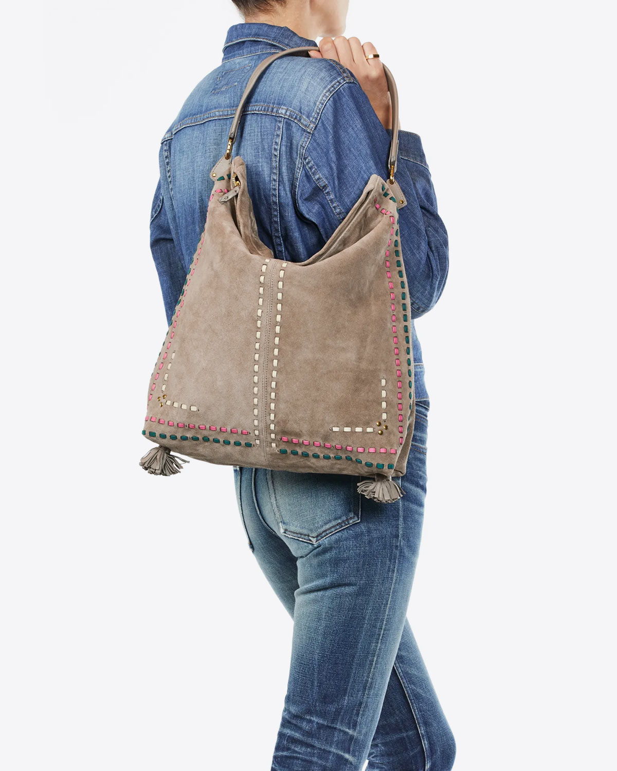 Sac Paul Cabas Split Calfskin Sashiko Coconut Jérôme Dreyfuss