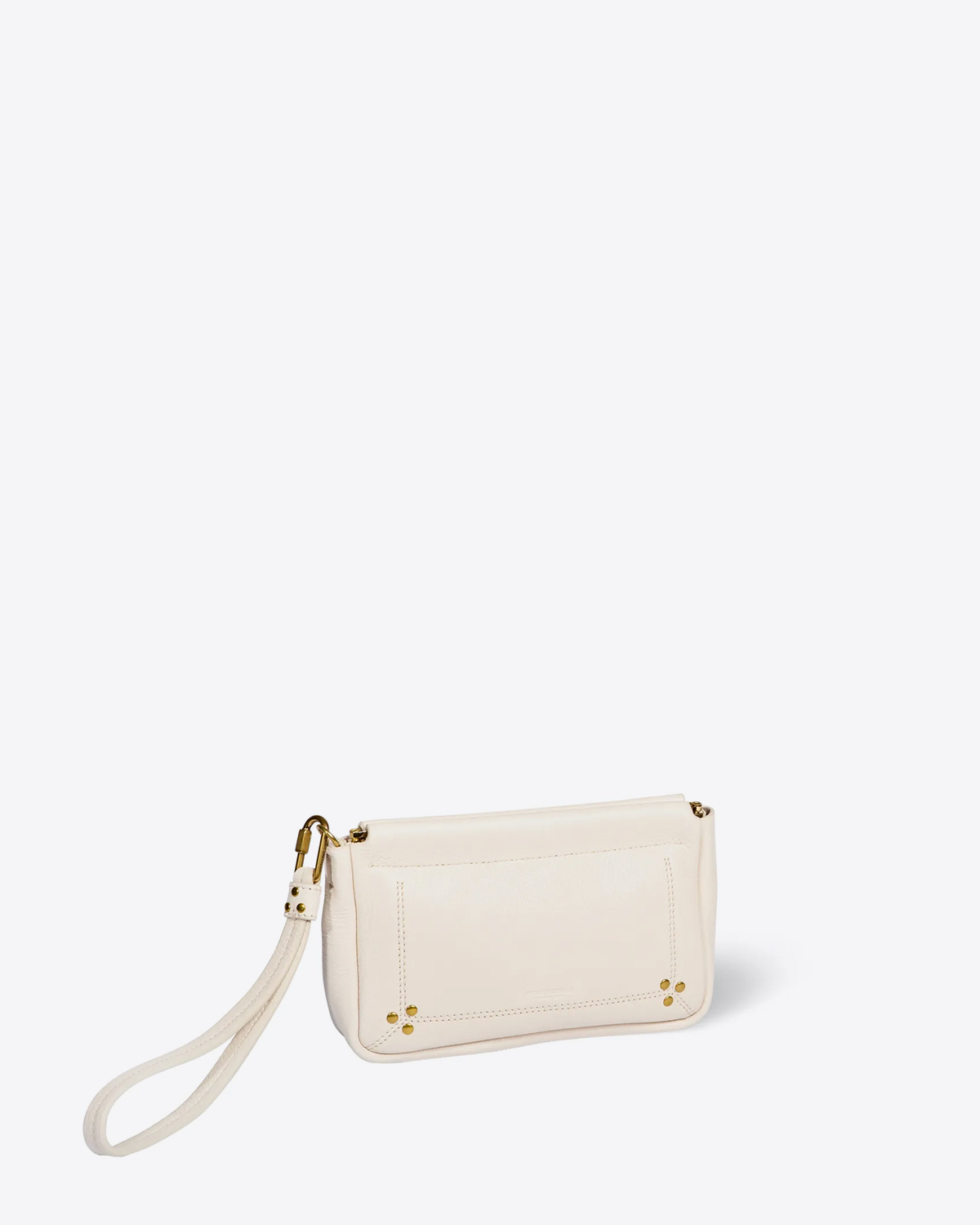 Jérôme Dreyfuss  Pochette Clap M Goatskin Crème Grainé