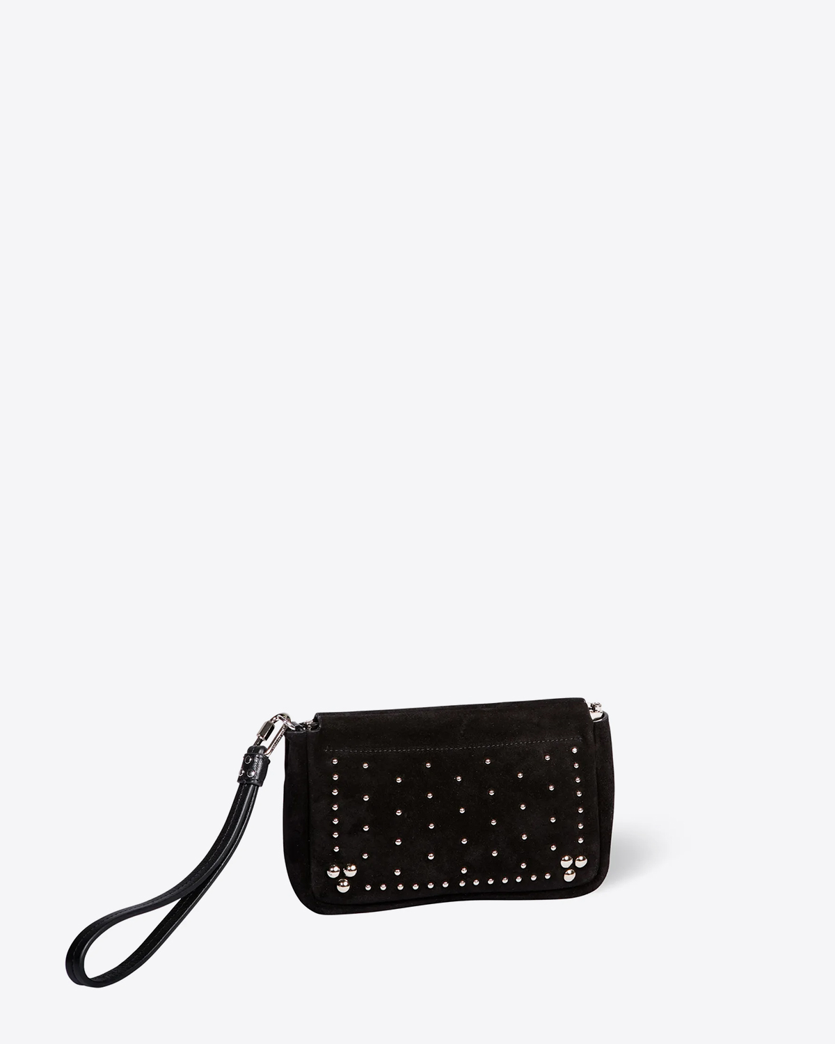 Jérôme Dreyfuss Pochette Clap M  Split Suede Taos Silver 