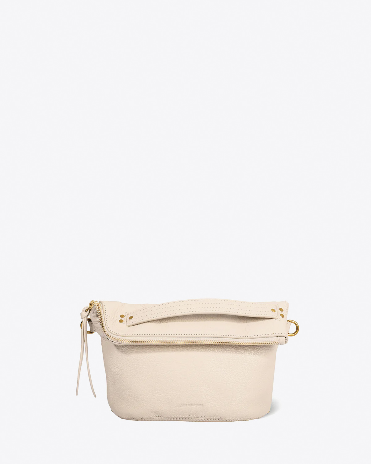 Produit Pochette Lucky Jérôme Dreyfuss en cuir grainé écru. 