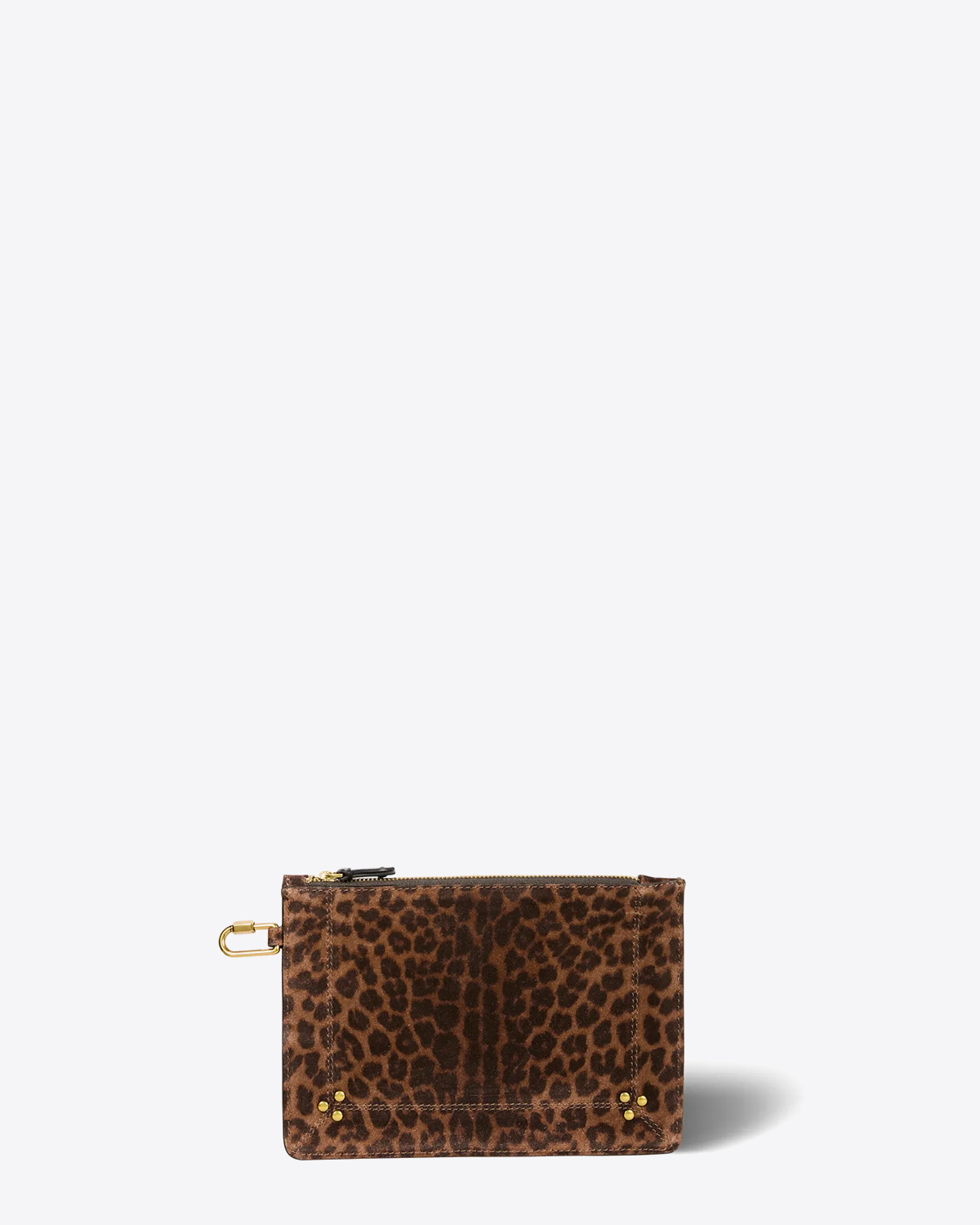 Jerome Dreyfuss Pochette Popoche S Cuir Suede Leopard Naturel