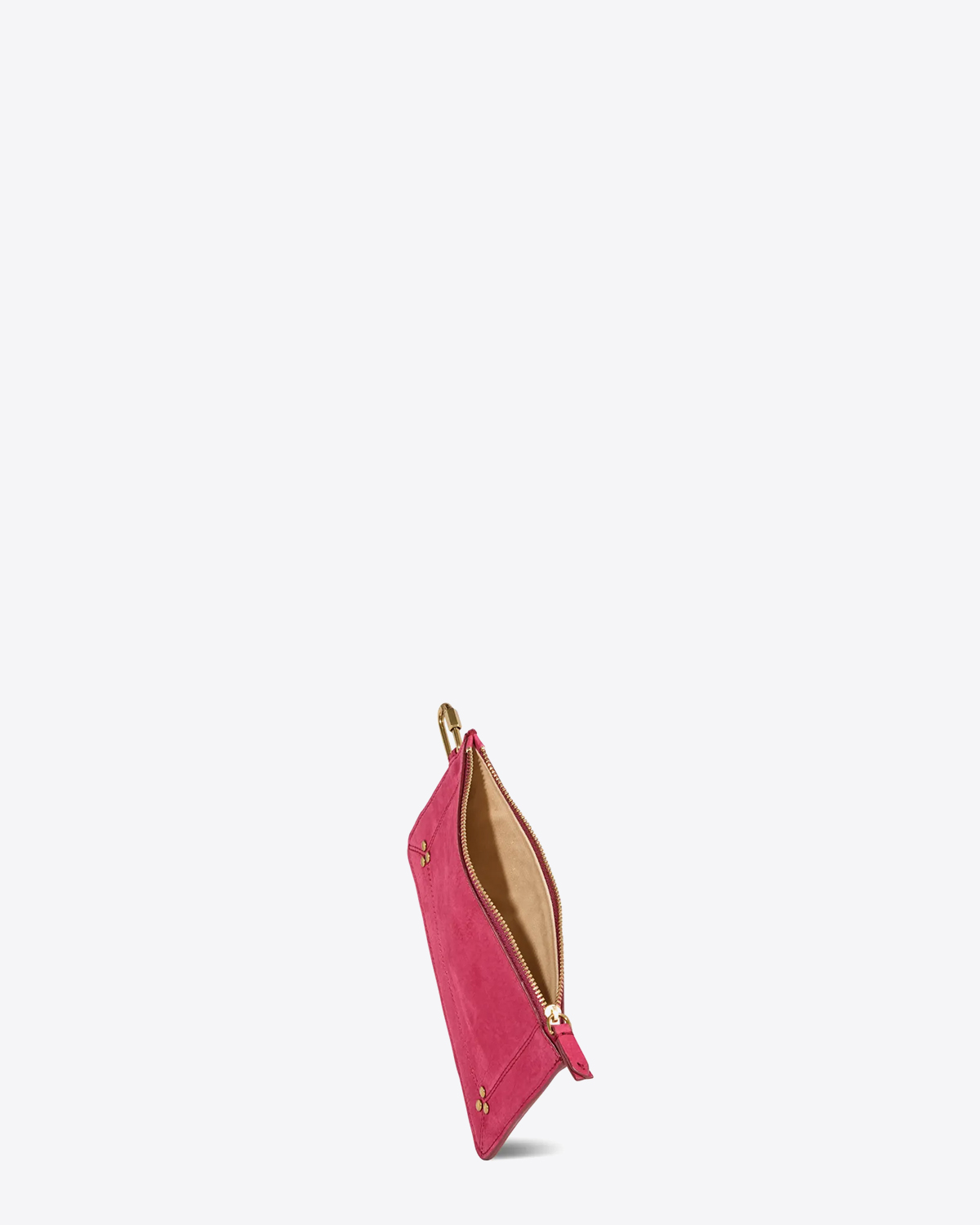 Pochette Jérôme Dreyfuss  Popoche S en cuir framboise 