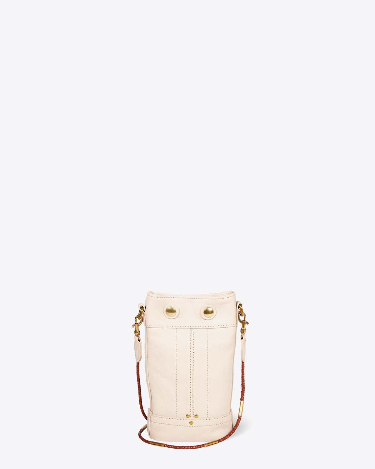 J&eacute;r&ocirc;me Dreyfuss Sac Ben Mini Ch&egrave;vre Ecru Grain&eacute;