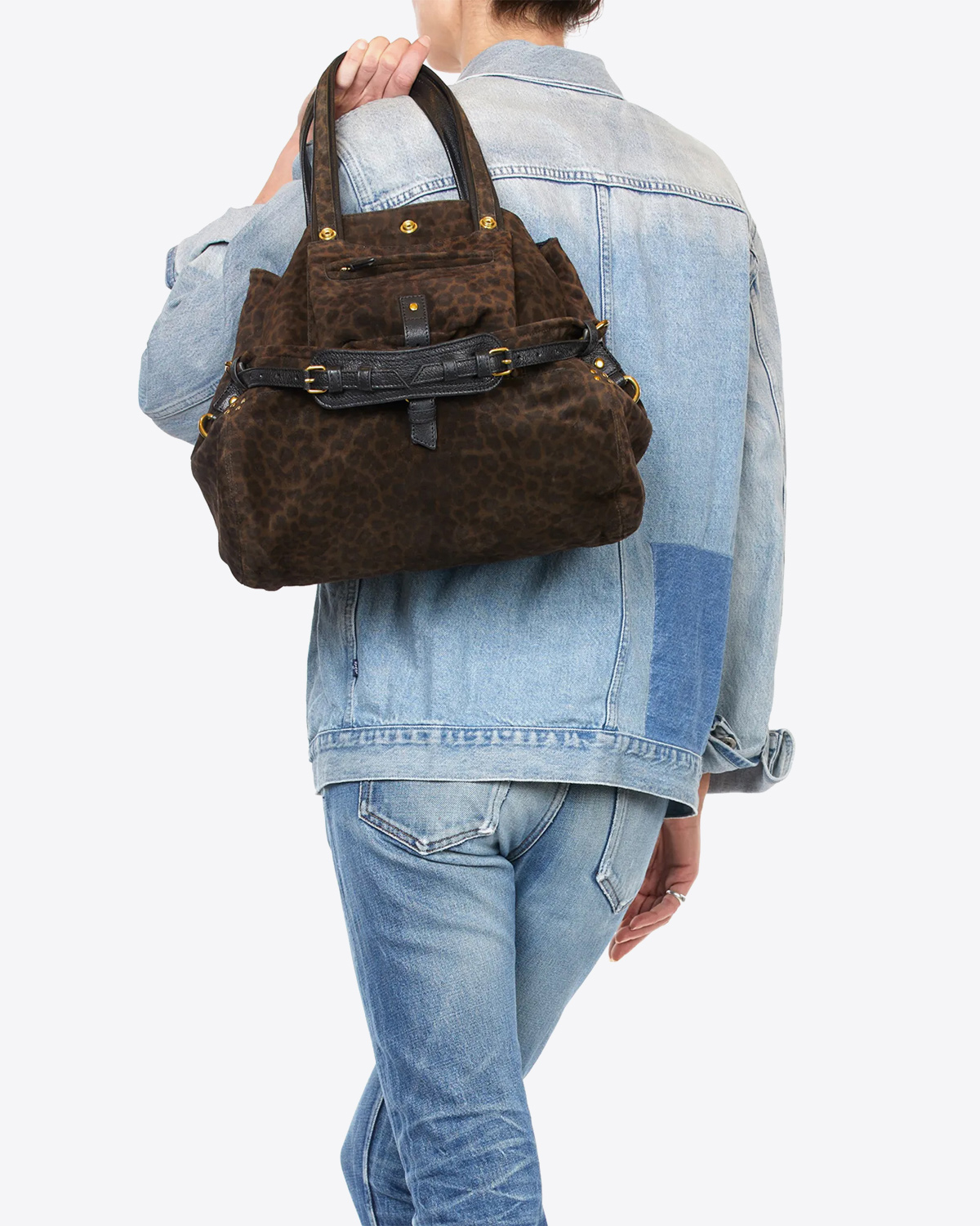 Image du produit Jérôme Dreyfuss Sac Billy M – Croûte Velours Léopard Kaki   - 4