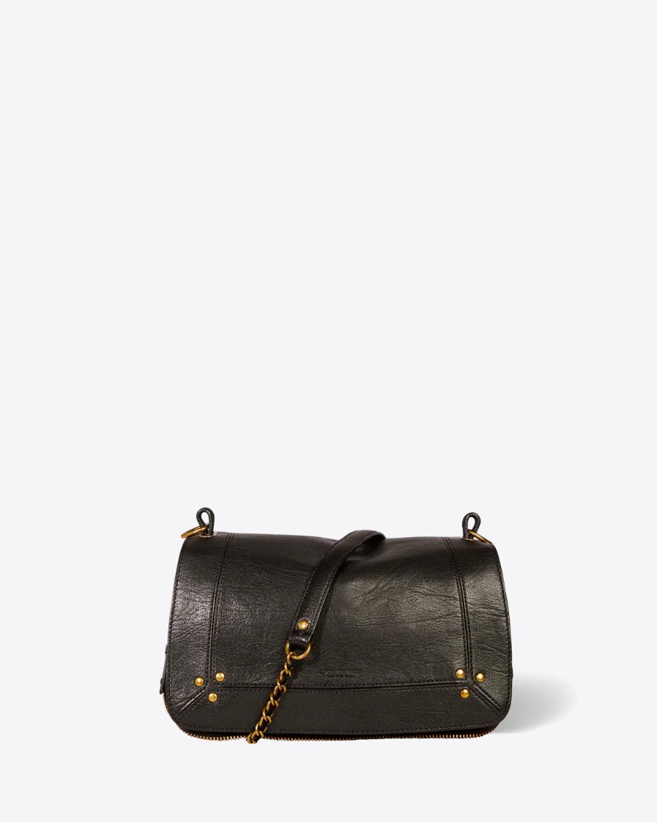 Sac Bobi Jérôme Dreyfuss en cuir de chèvre noir.