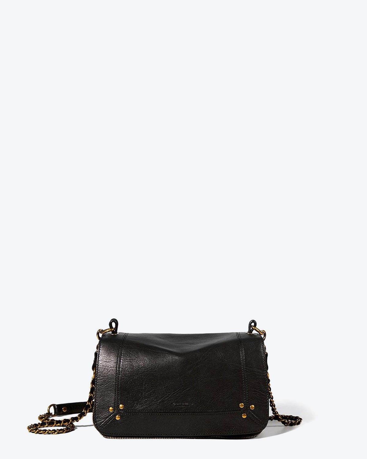 Sac Bobi chèvre noir Jérôme Dreyfuss. face 