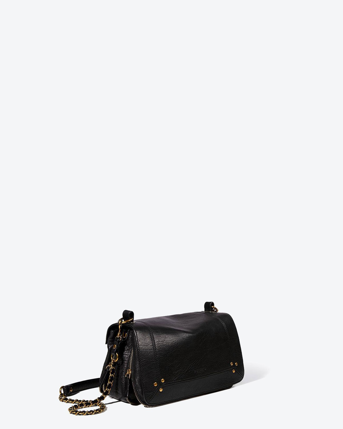 Produit Sac Bobi chèvre noir Jérôme Dreyfuss. Profil