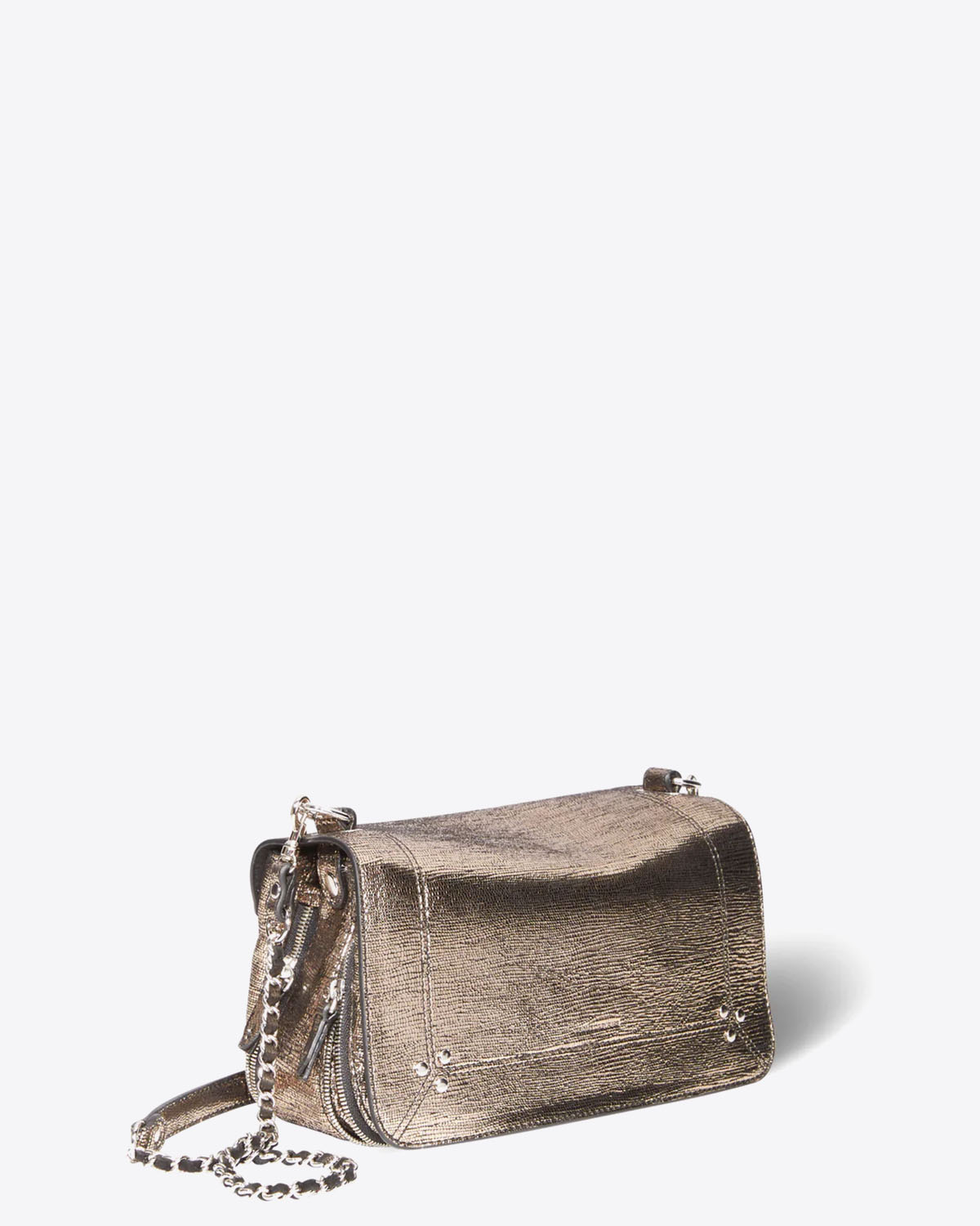 Jerome Dreyfuss Collection Bobi Goatskin Lame Champagne pour Femme