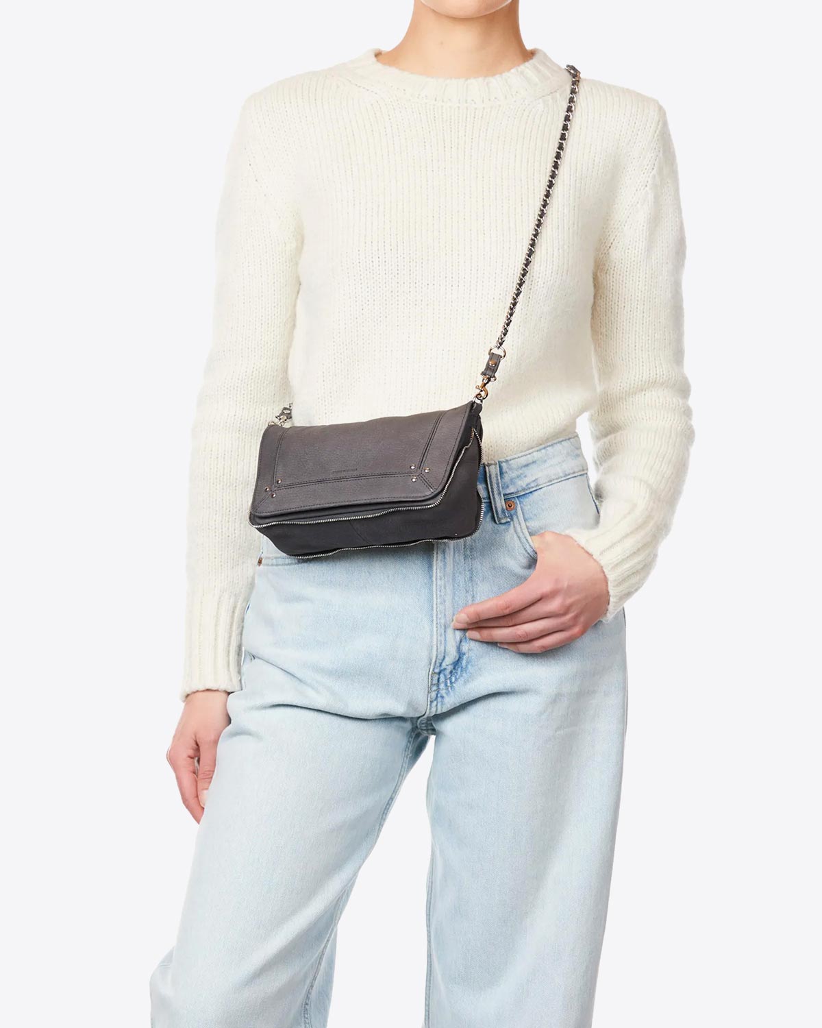 J&eacute;r&ocirc;me Dreyfuss Sac Bobi S Cuir Anthracite