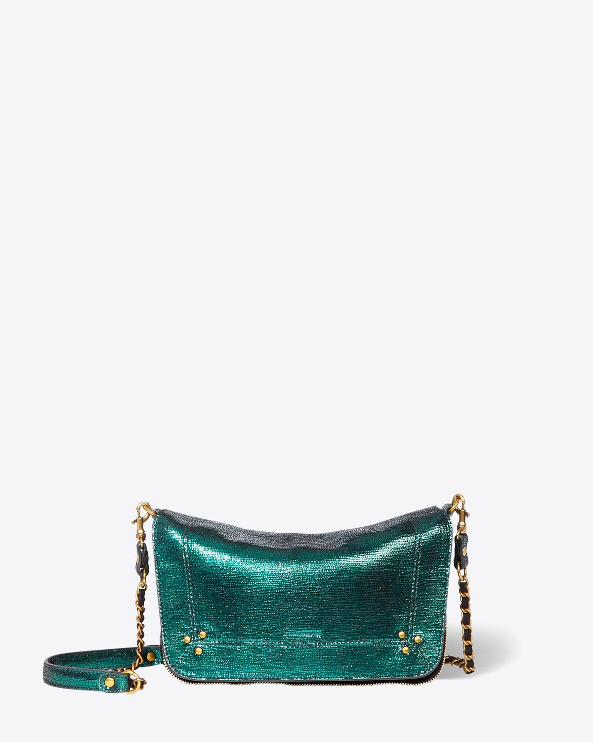 Jerome Dreyfuss Sac Bobi S Cuir Lame Vert