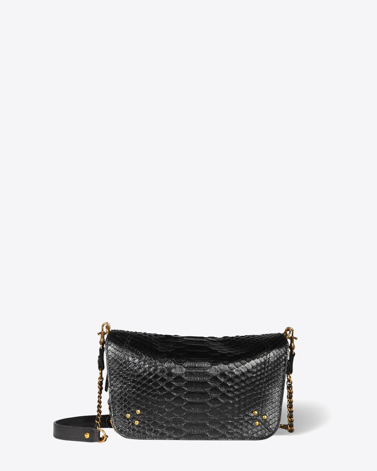 Produit Mini-sac Bobi S Jérôme Dreyfuss en python noir. 