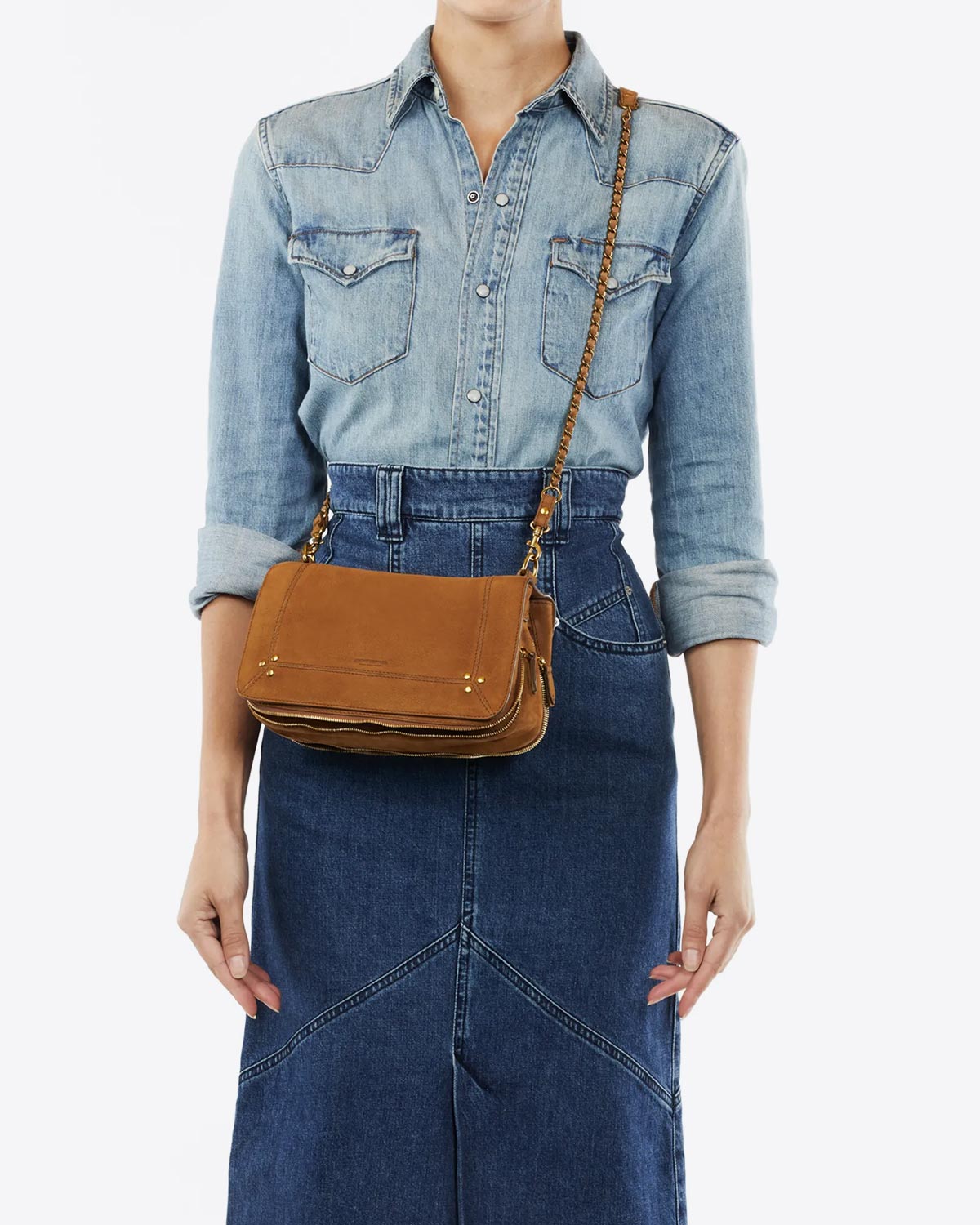Image du produit Jérôme Dreyfuss Sac Bobi – Cuir Suédé Tabac - 4