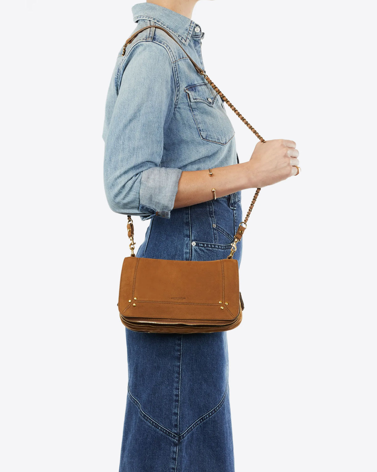 Image du produit Jérôme Dreyfuss Sac Bobi – Cuir Suédé Tabac - 5
