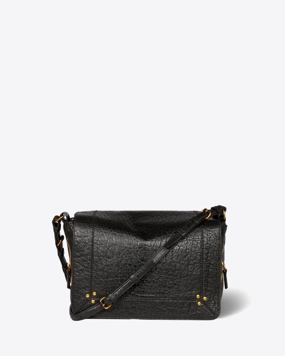 Sac Igor Jérôme Dreyfuss en cuir bubble noir.