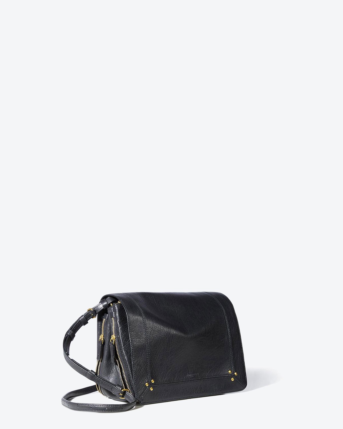Produit Sac bandoulière Igor Jérôme Dreyfuss en cuir chèvre noir.