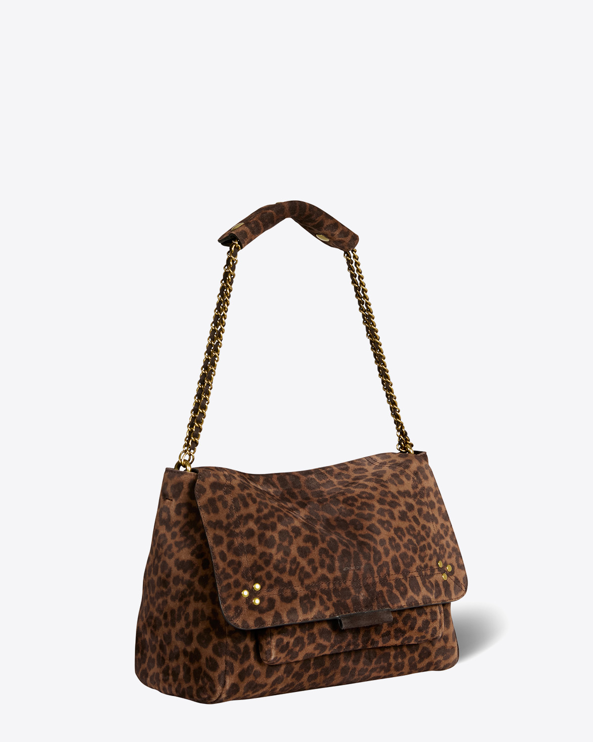 Image du produit Jérôme Dreyfuss Sac Lulu L – Cuir Suédé Léopard Naturel - 2