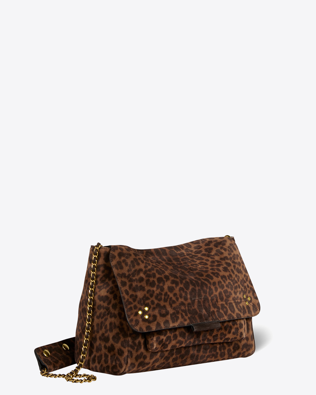 Image du produit Jérôme Dreyfuss Sac Lulu L – Cuir Suédé Léopard Naturel - 3