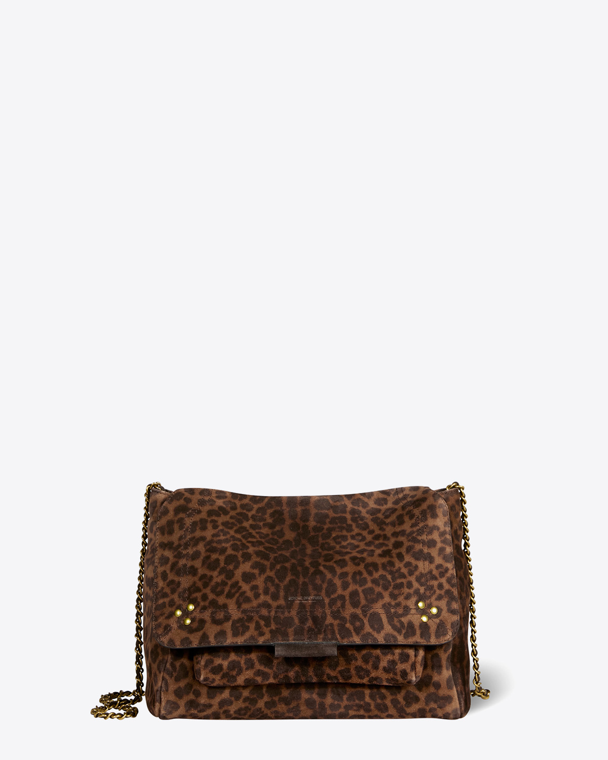 Image du produit Jérôme Dreyfuss Sac Lulu L – Cuir Suédé Léopard Naturel - 4