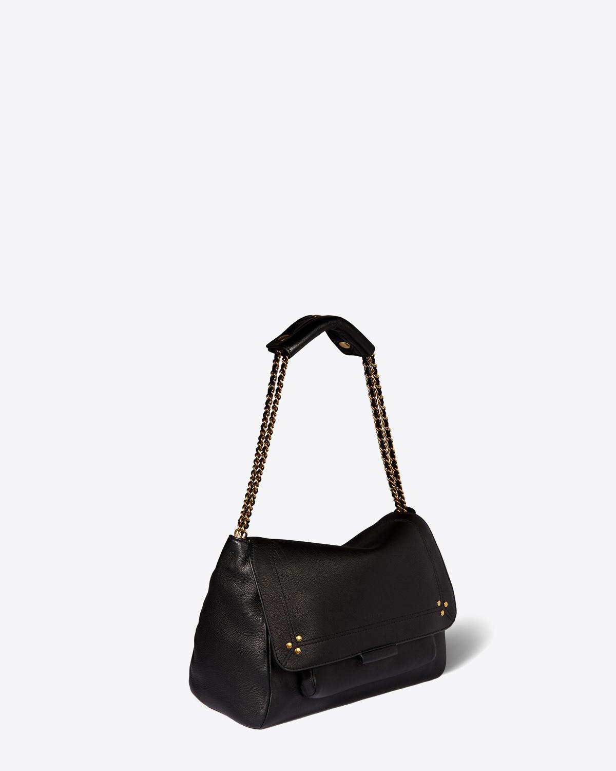 Image du produit Jérôme Dreyfuss Sac Lulu L – Cuir Veau Noir Brass - 2