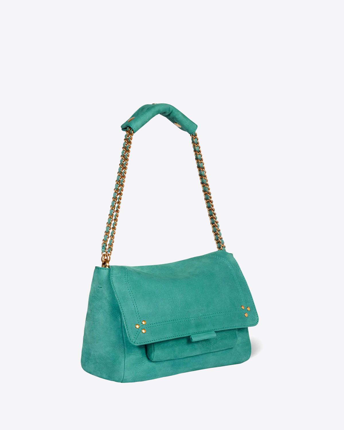 Jerome Dreyfuss Sac Lulu M Croute Velours Cactus