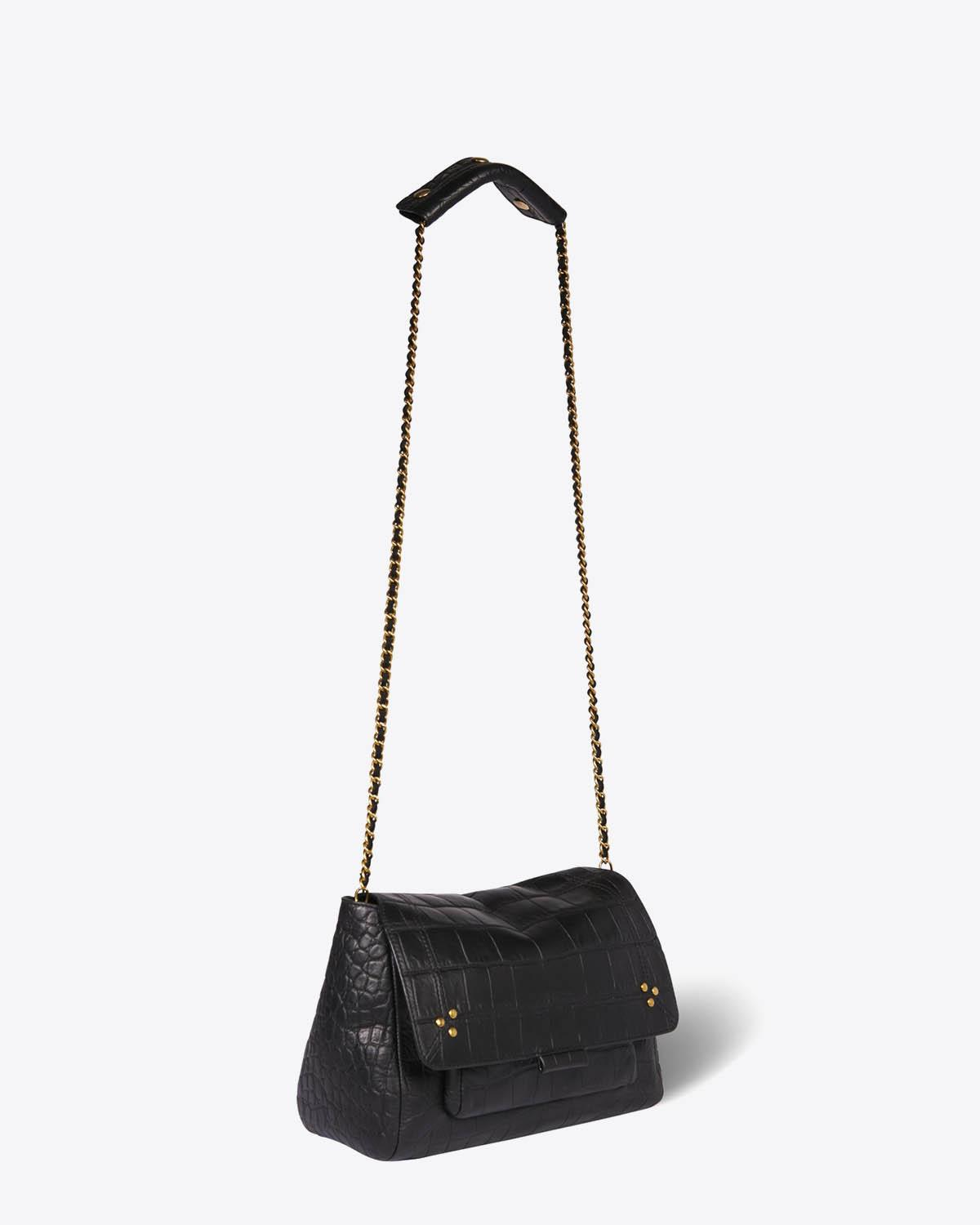 Image du produit Jérôme Dreyfuss Sac Lulu M – Vachette Croco Noir 