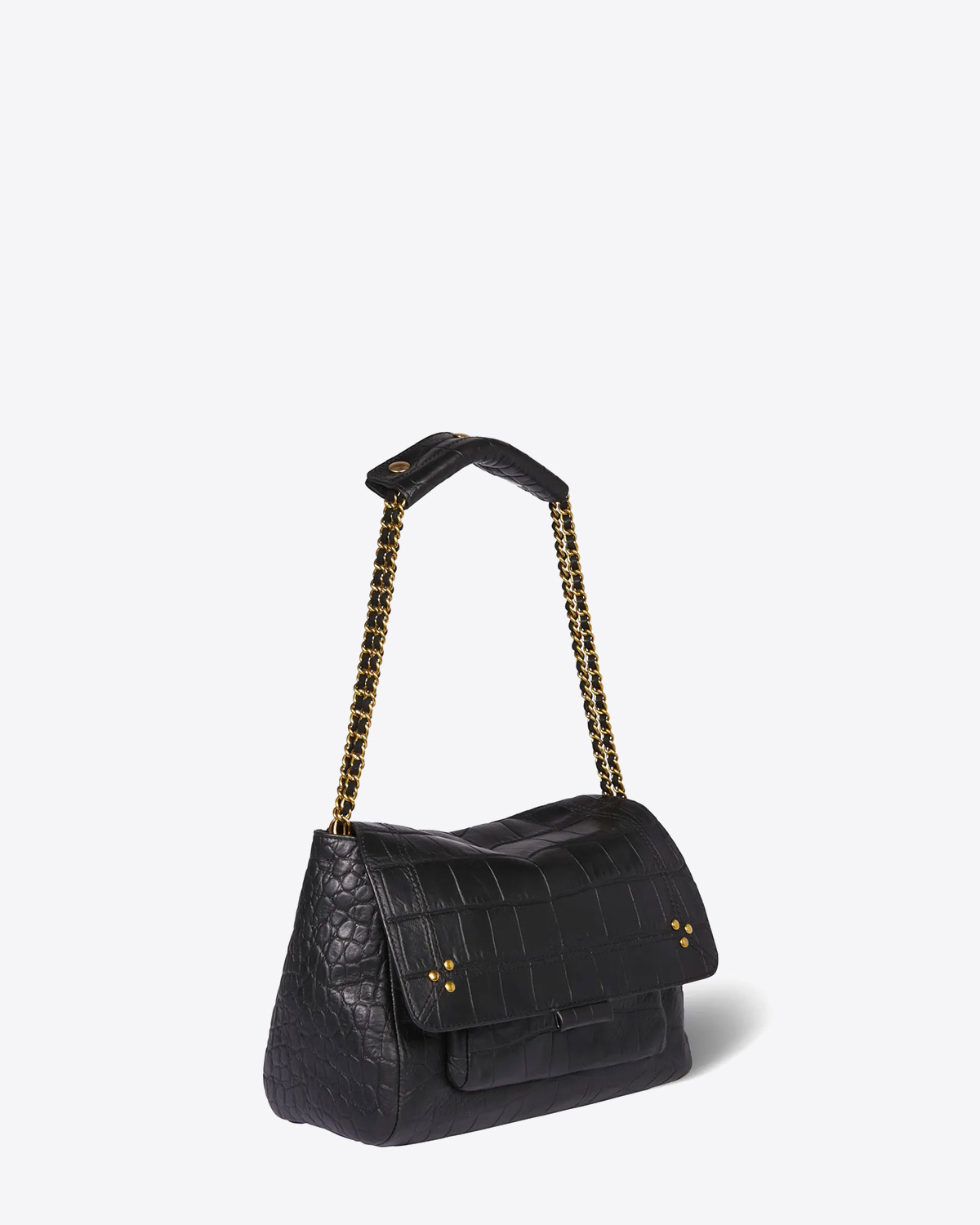 Image du produit Jérôme Dreyfuss Sac Lulu M – Vachette Croco Noir  - 2