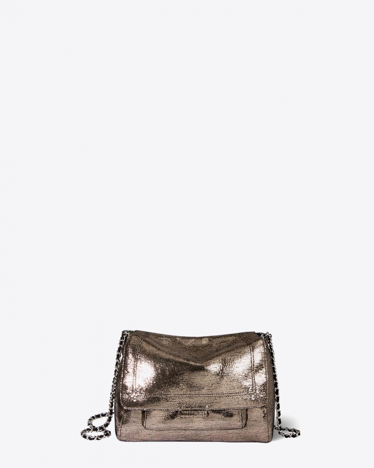 Image du produit Jérôme Dreyfuss Sac Lulu M – Cuir Lamé Champagne - 3