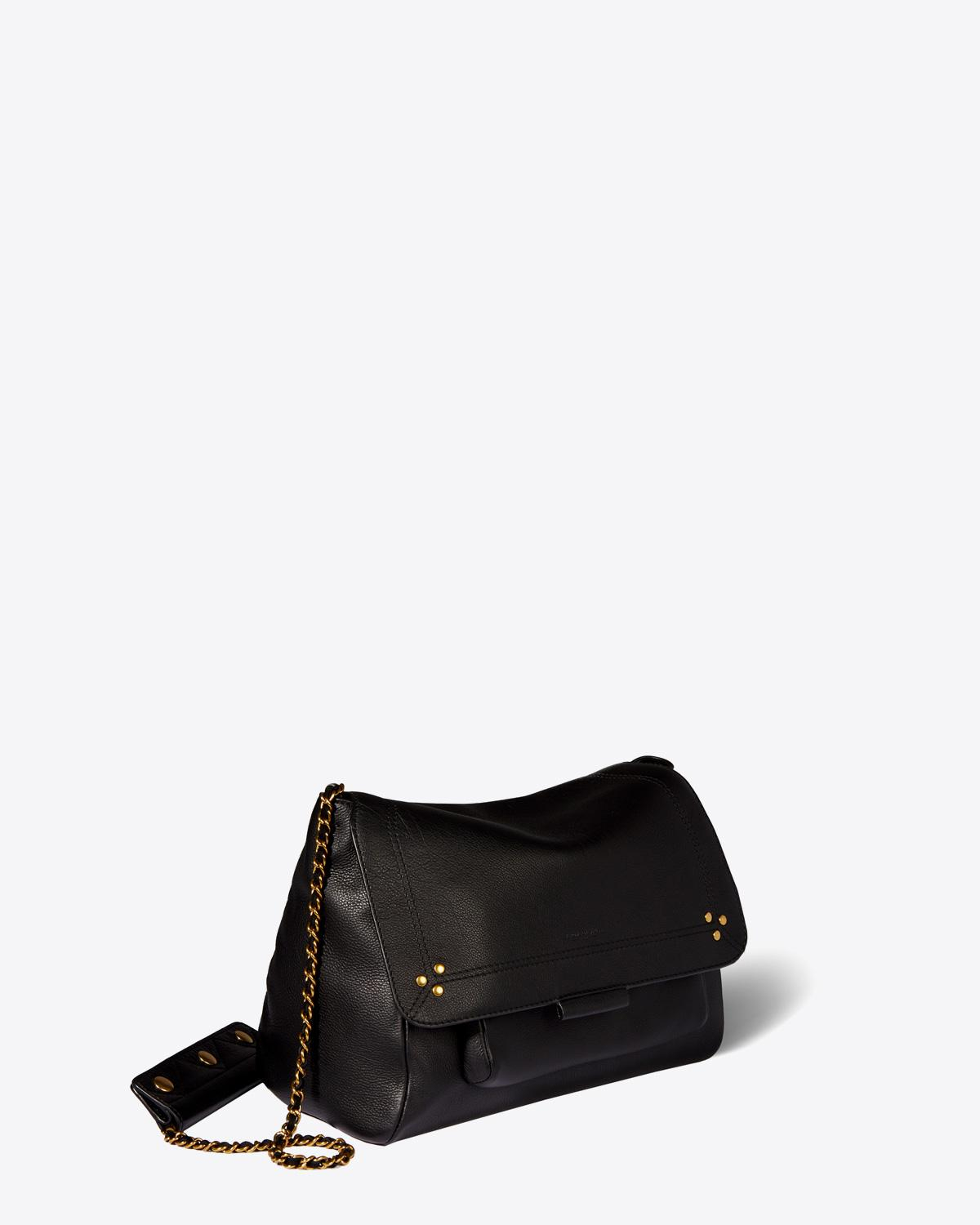 Image du produit Jérôme Dreyfuss Sac Lulu L – Cuir Veau Noir Brass - 3