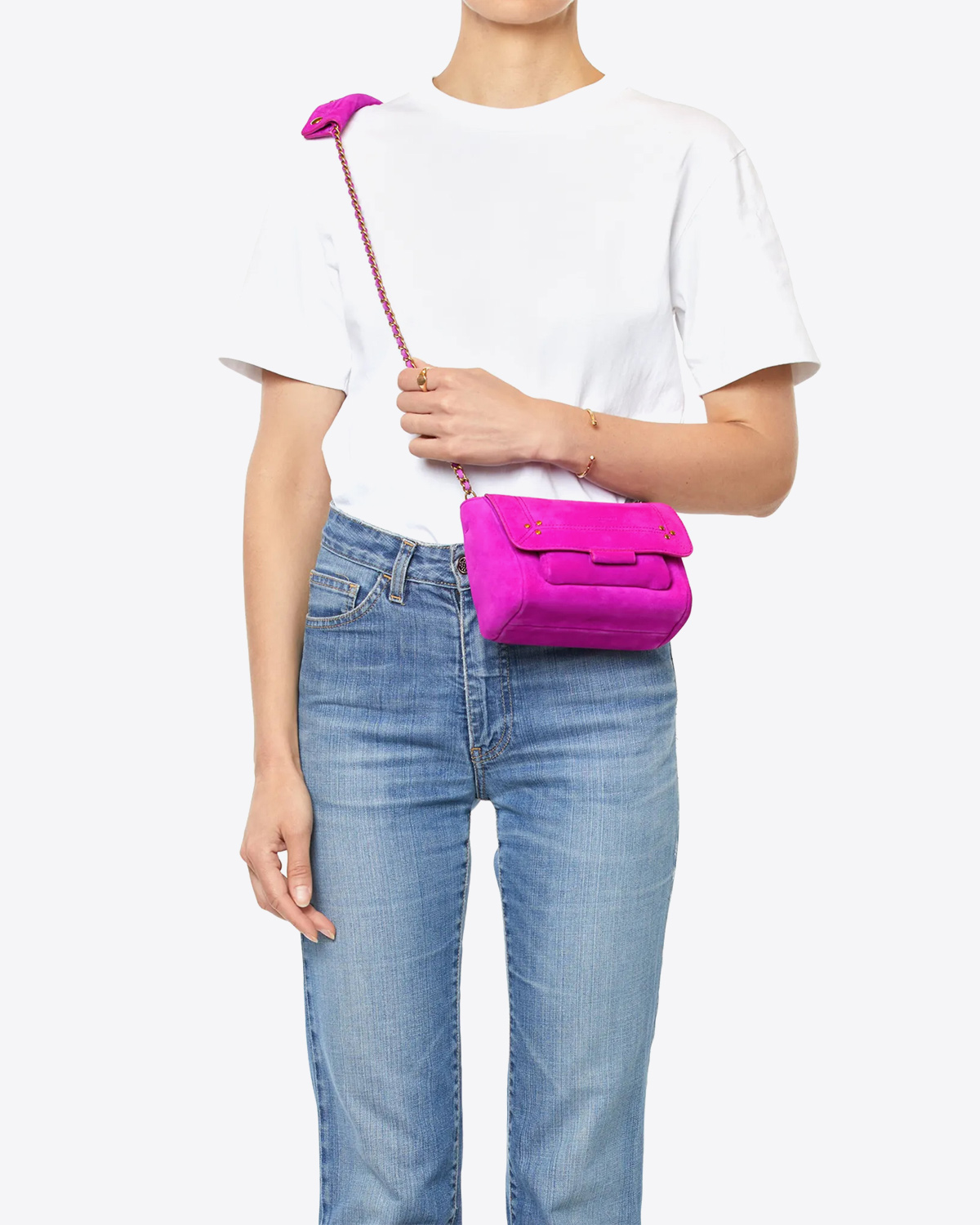 Jérôme Dreyfuss Lulu S Croûte Velours Fuxia