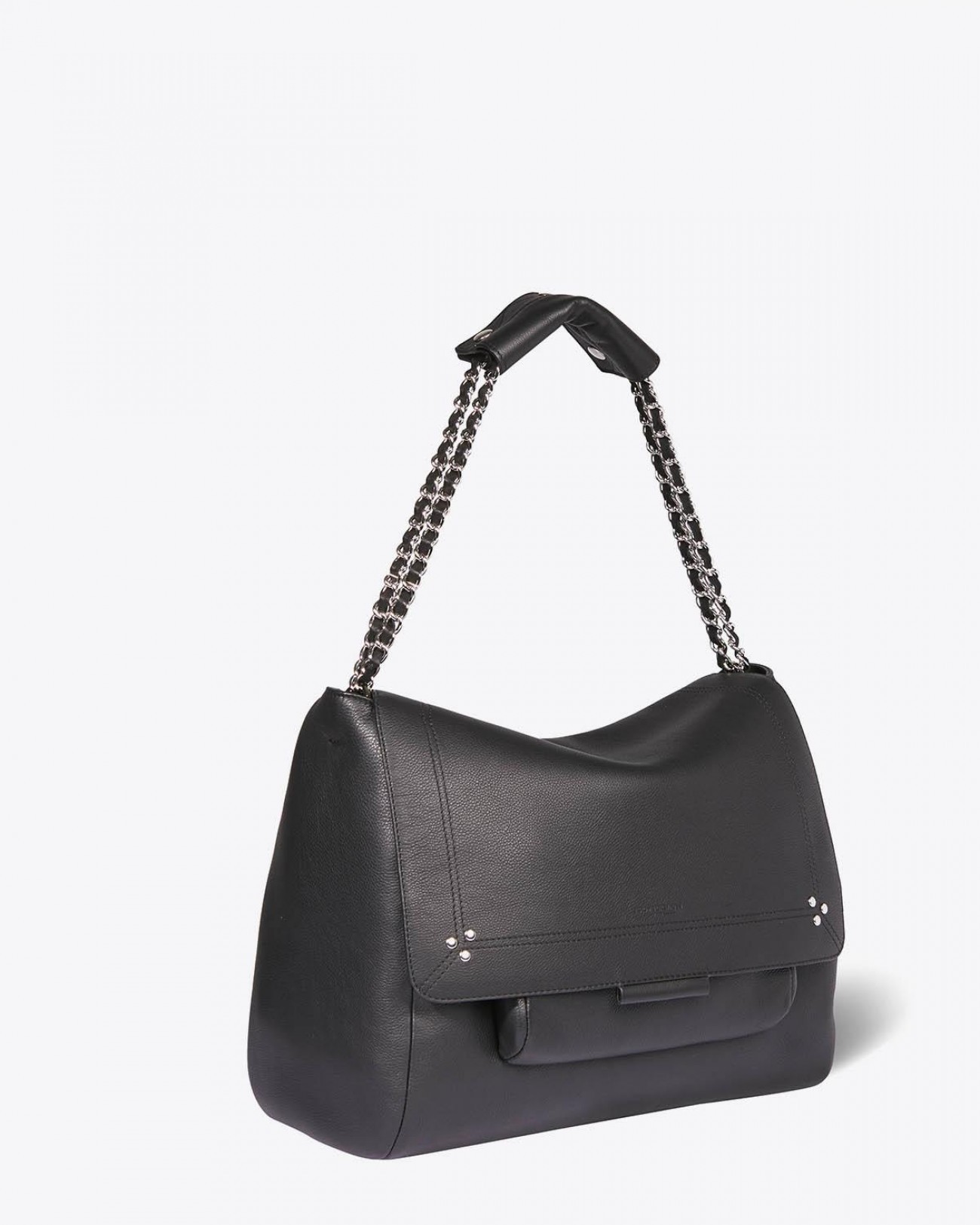 Image du produit Jérôme Dreyfuss Sac Lulu XL – Cuir Veau Noir Silver  - 2